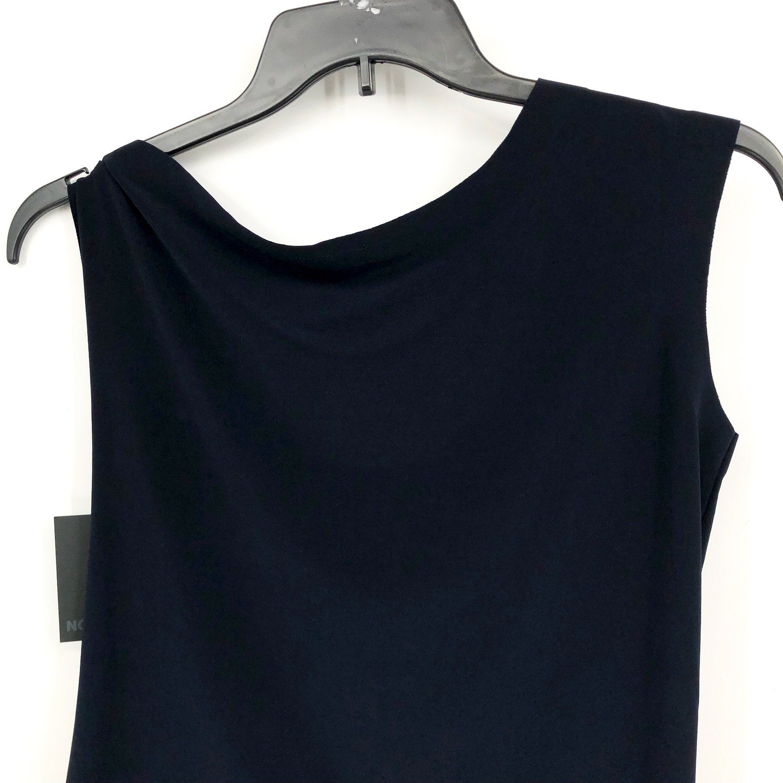 NORMA KAMALI Women's Drop Shoulder Top XS Midnight Navy Blue Jersey Stretch NWT