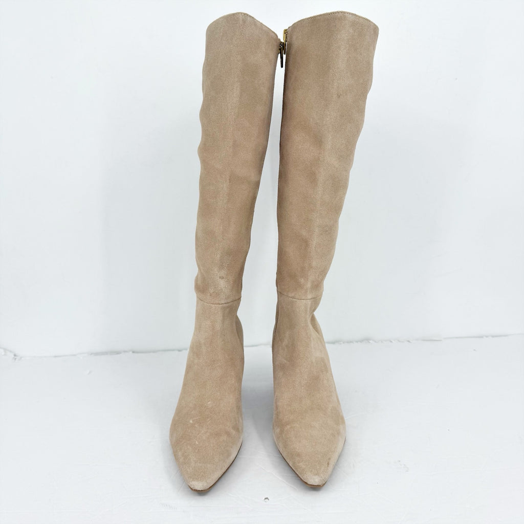 Dolce Vita Womens Gabby Knee High Boots US 7.5 M EU 38 Beige Suede NWOB