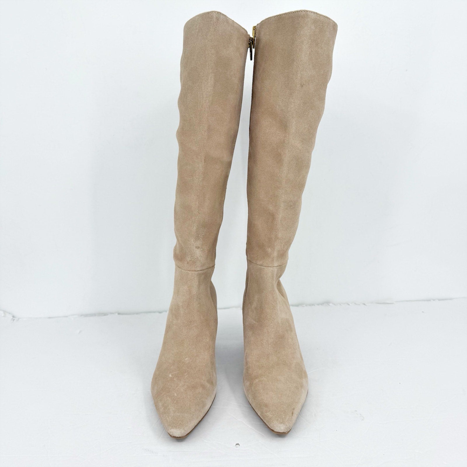 Dolce Vita Womens Gabby Knee High Boots US 7.5 M EU 38 Beige Suede NWOB