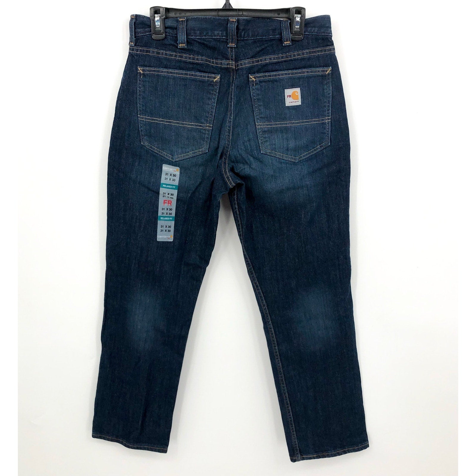 CARHARTT Men's FR Flex Relaxed Fit Jeans 31x30 Blue Midnight Indigo 5-Pocket NWT