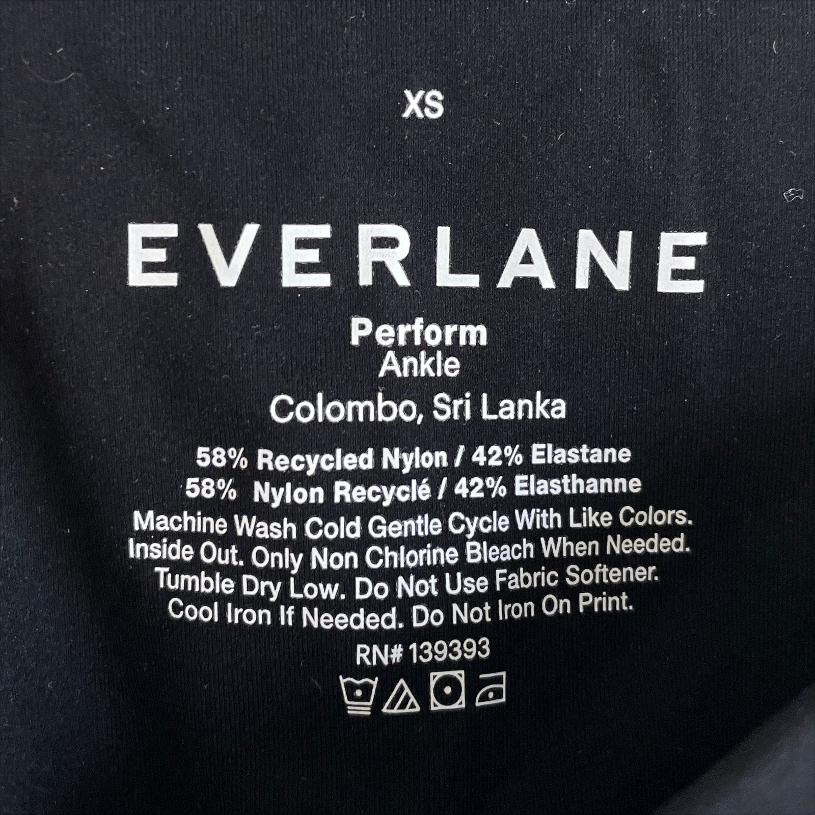 Everlane Womens The Perform Ankle Legging XS Black Extra High Waist Athletic NWT