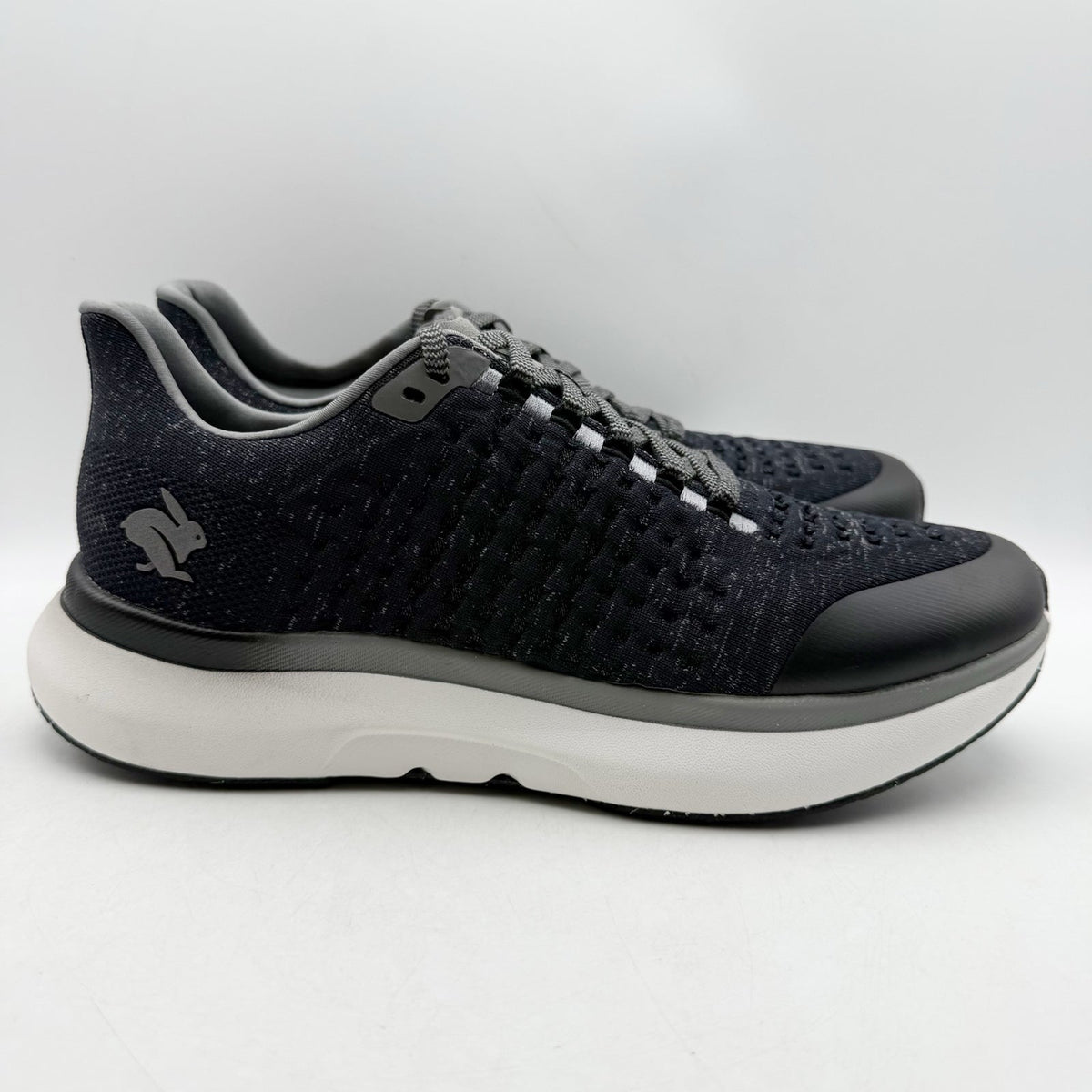 Rabbit Mens Dream Chaser Running Shoes US 12 M Black White Athletic Sneakers NIB
