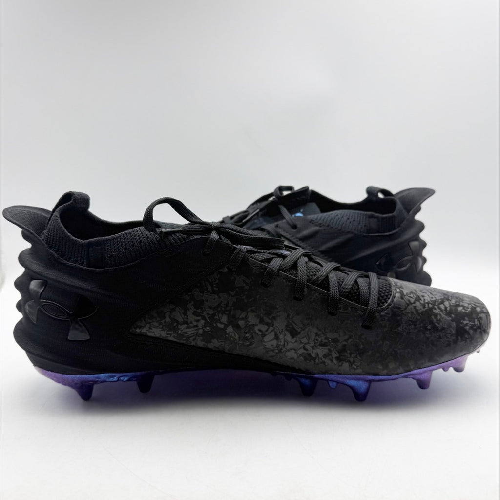 Under Armour Mens Blur Smoke Suede 2.0 MC Molded Football Cleat US 13 Black NWOB