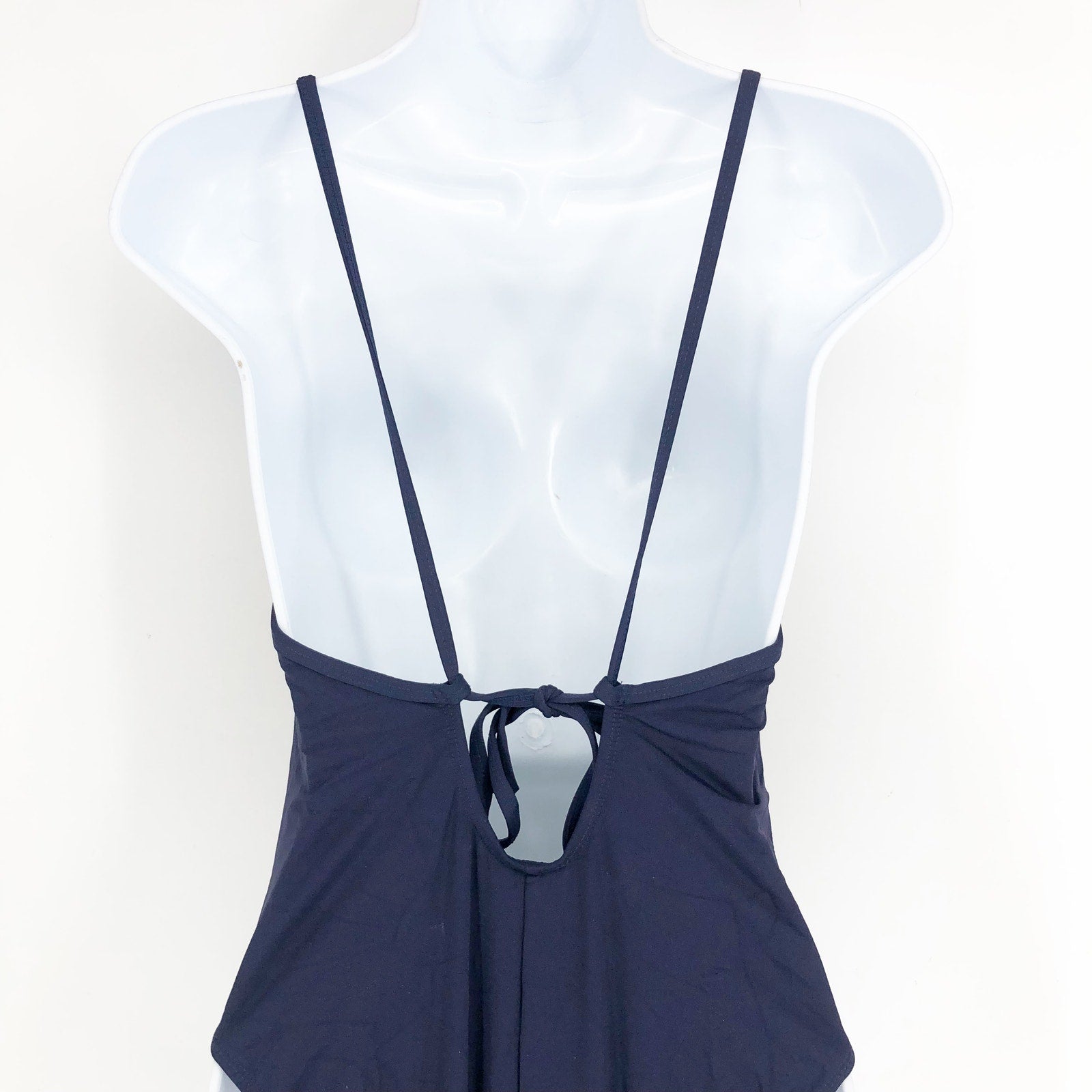 ANDIE SWIM Paloma One Piece Swimsuit Medium Tall 8-10 Navy Blue High Neck NWT