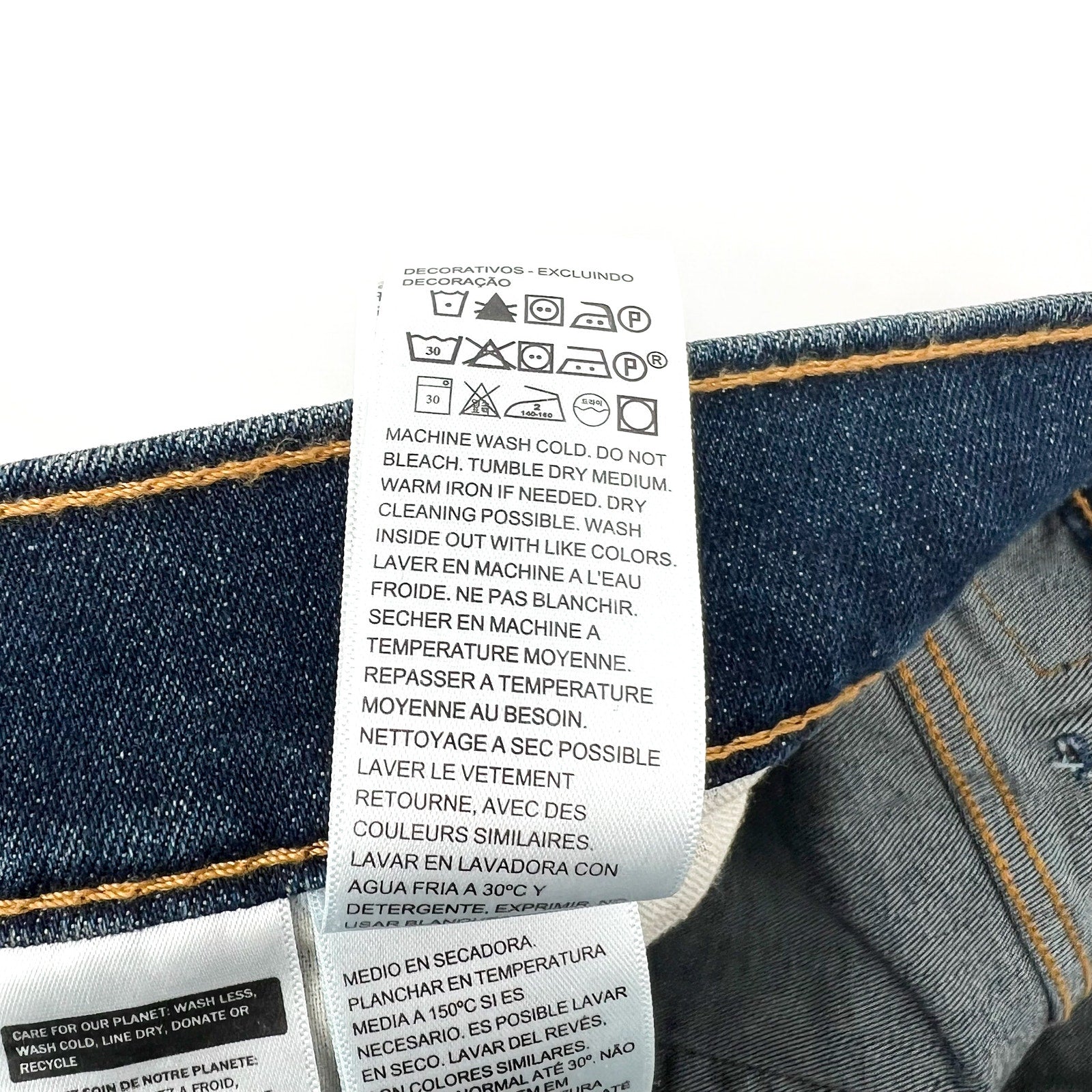 LEVI'S Men's 512 Slim Taper Fit Jeans 38x32 Dark Blue Stretch 28833-0682 NWT