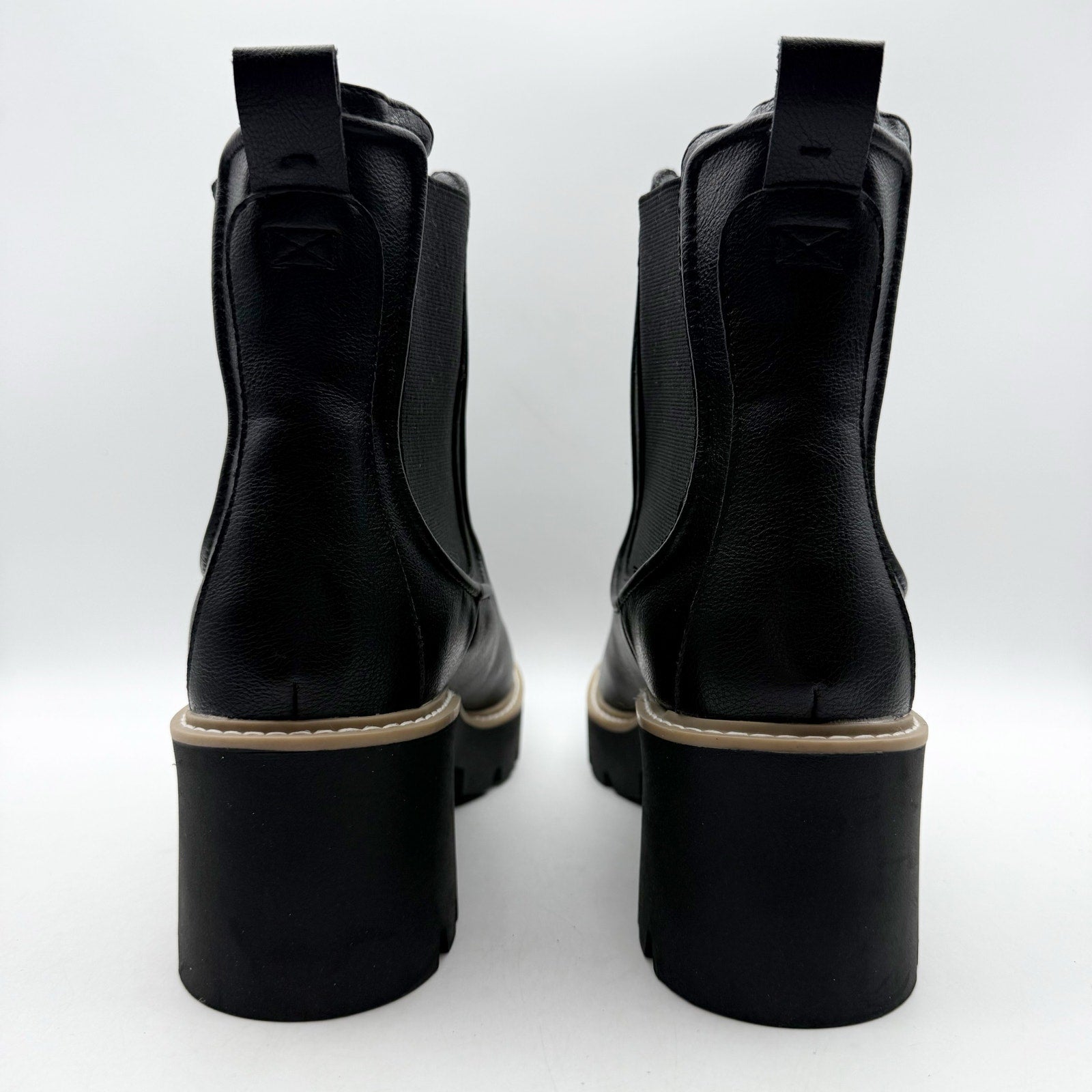 Mia Womens Noylynn Chelsea Boots US 9 M EU 40 Black Vegan Leather NIB