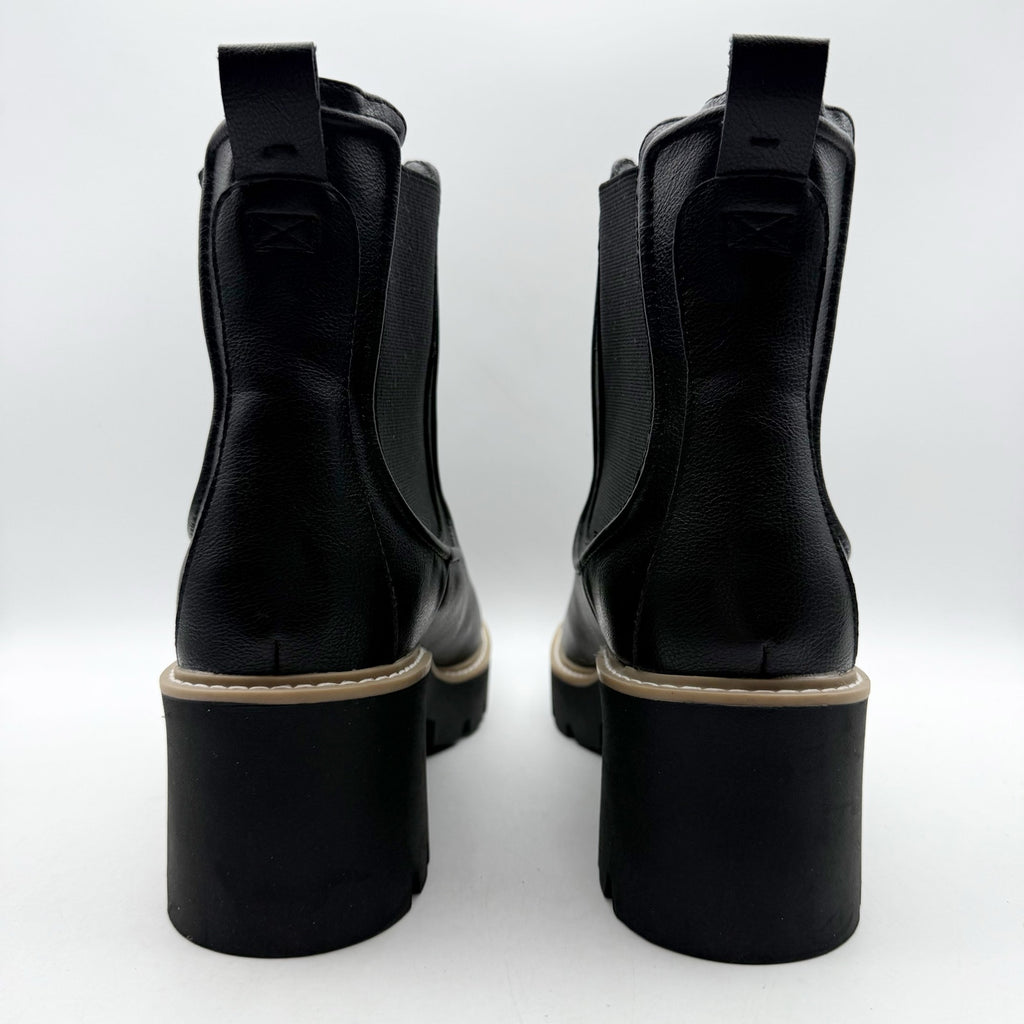 Mia Womens Noylynn Chelsea Boots US 9 M EU 40 Black Vegan Leather NIB