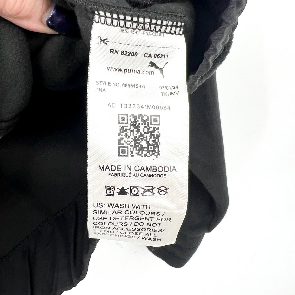 PUMA Women's ESS Elevated FZ Hoodie Medium Black Sweatshirt Fleece NWT