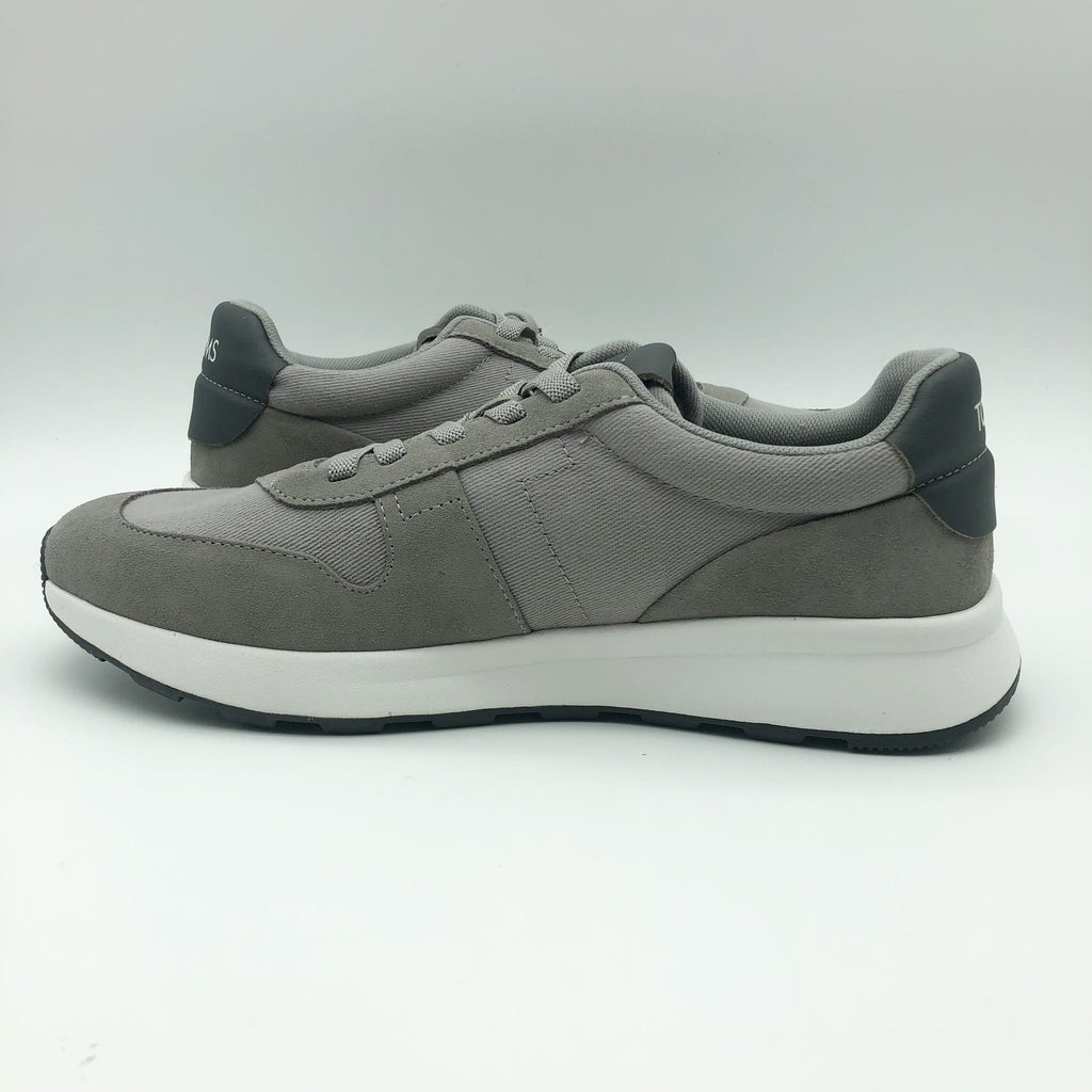 Toms Mens TRVL LITE Retro Runner Casual Sneakers Size 12 Grey Suede Twill NIB