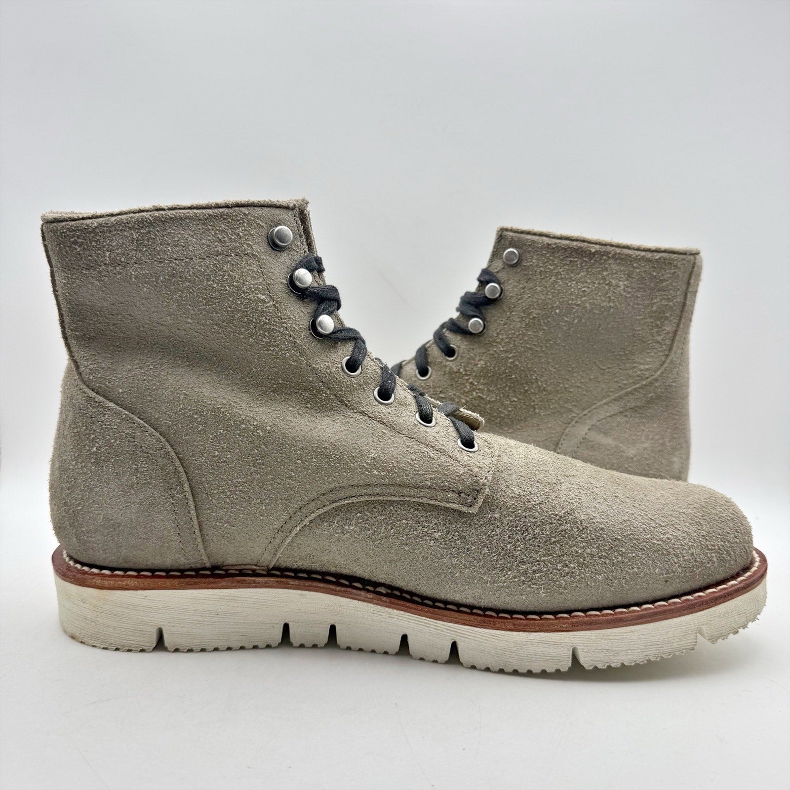 Georgia Boot Mens Small Batch Cut Wedge Ankle Boot US 13 Wide Grey Suede NWOB