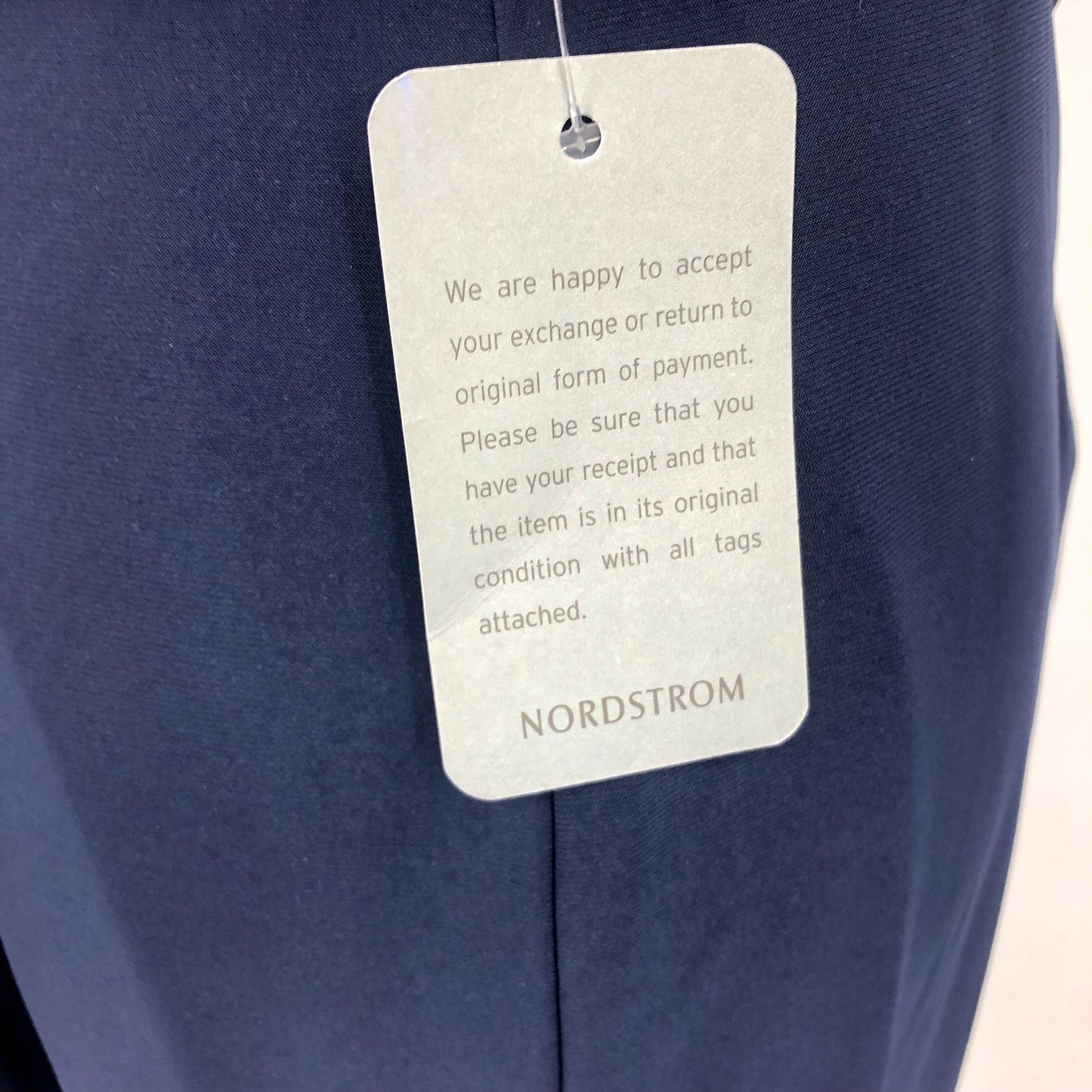 BETSY & ADAM Elle Gown Size 12 Navy Blue Long Sleeve Side Ruffled Slit NWT