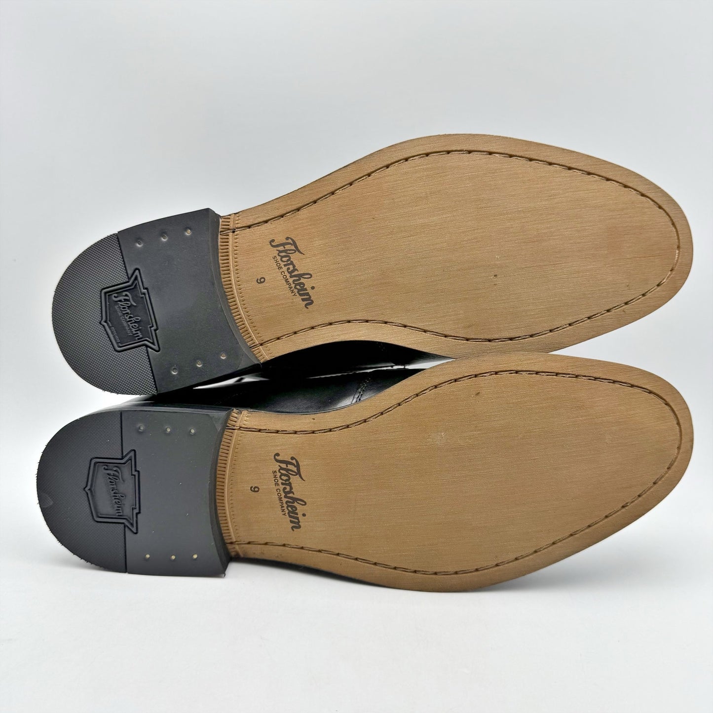 Florsheim Mens Montinaro Cap Toe Oxford Shoes US 9 M Black Leather NIB