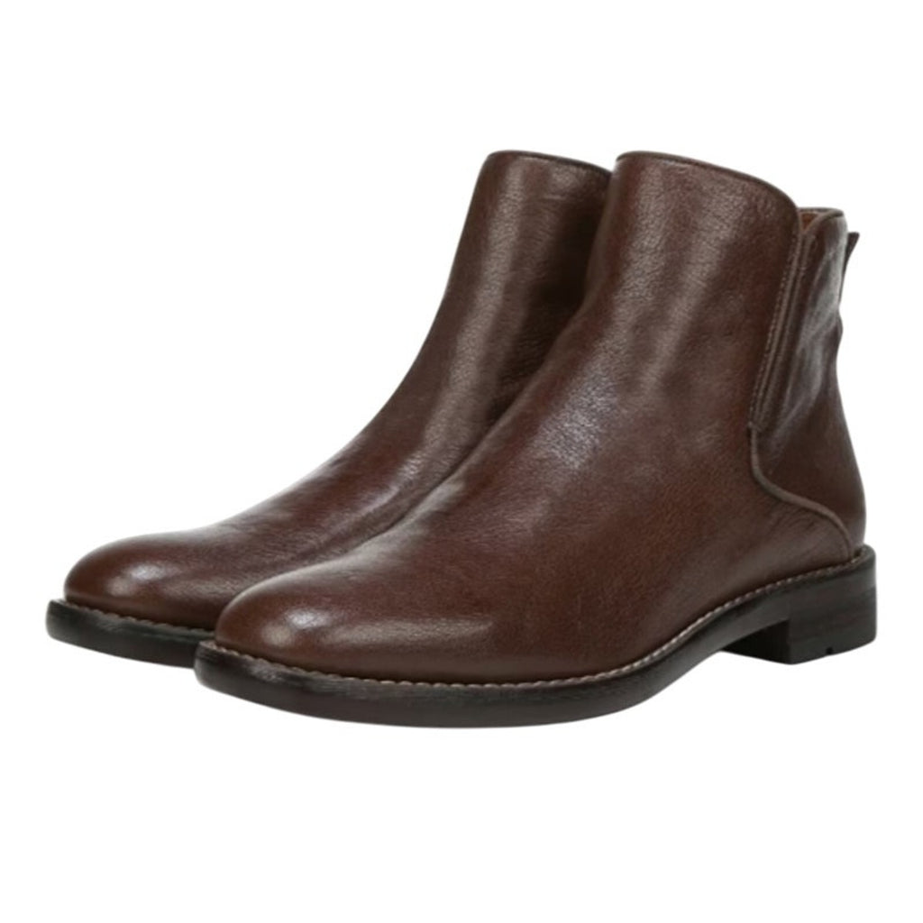 Franco Sarto Womens Marcus Ankle Boots Size 5.5 M Brown Leather Booties NIB