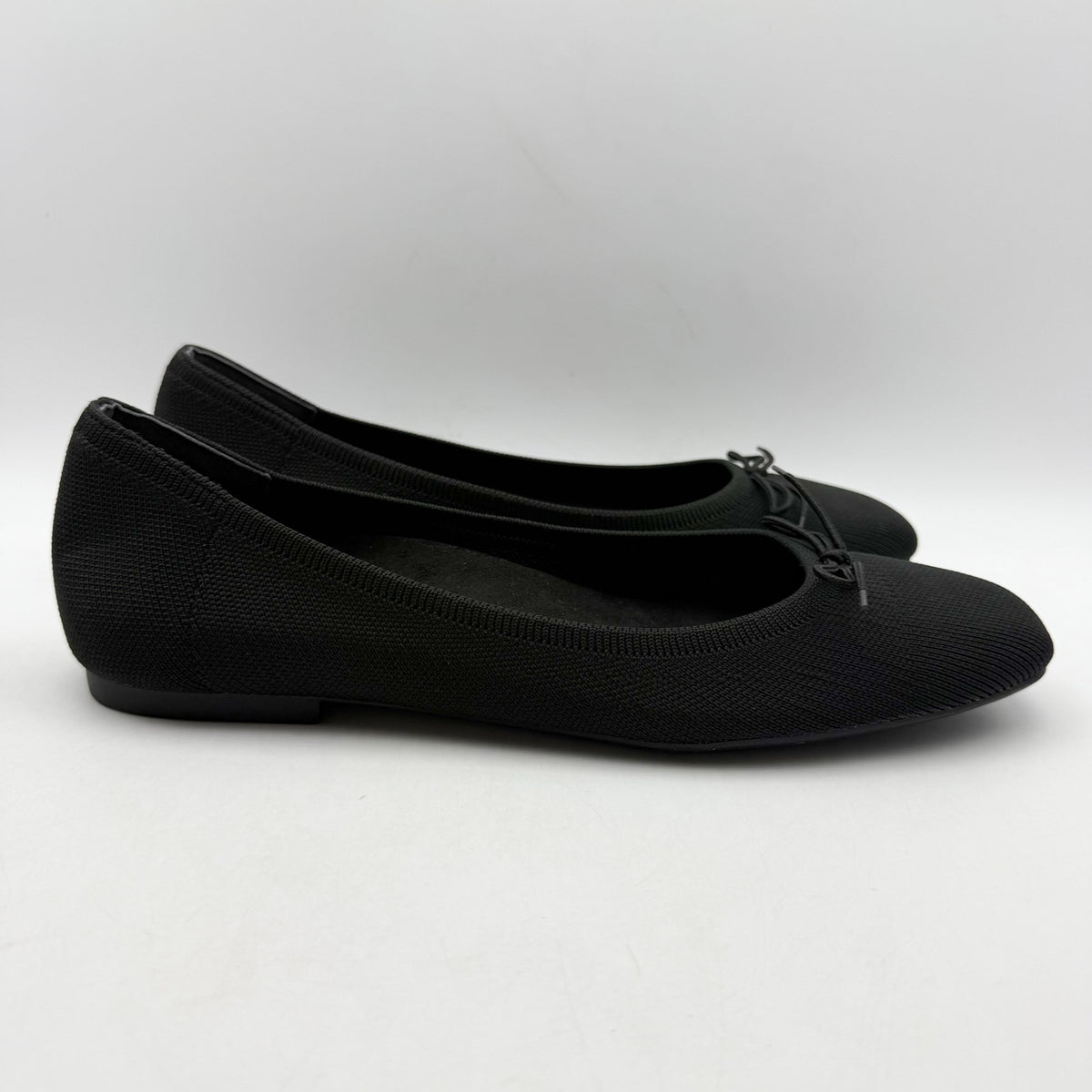 VIONIC Womens Klara Flats Size 11 Narrow EU 42 Black Knit NWOB