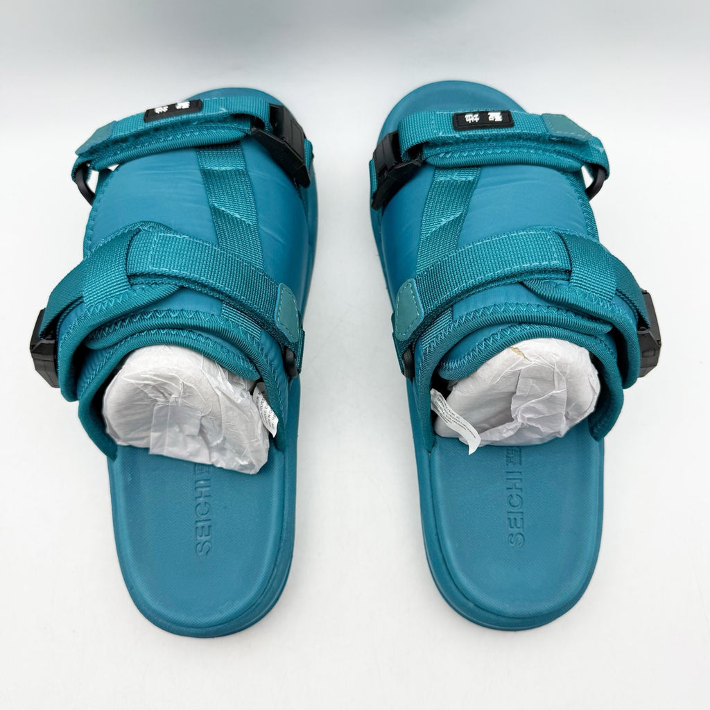 Seichi Mens Yoroi V2 Slide Sandals Size 8 EU 41 Forest Green Blue NIB