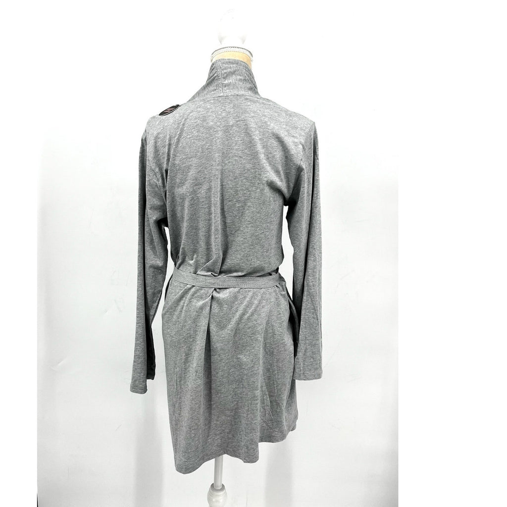 NATURAL SKIN ORGANICS Women's Juliana Robe Large Heather Grey Cotton NWT
