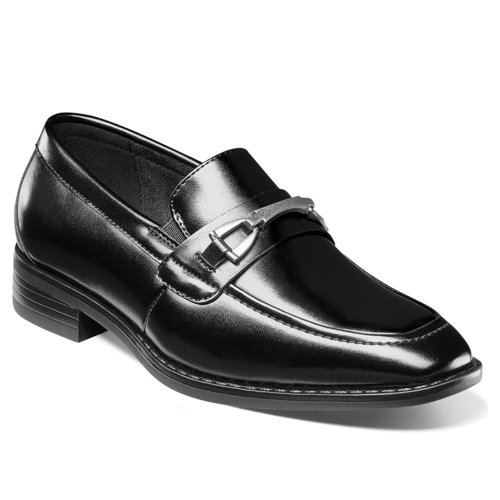 Stacy Adams Boys Kaylor Moc Toe Bit Loafers Size 7 M Black Slip On NWOB