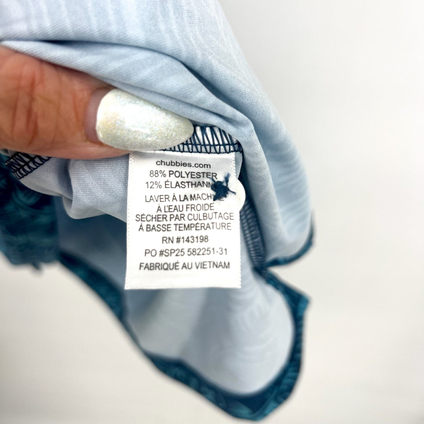 CHUBBIES Mens Performance Polo Shirt XXL Navy Blue Dyed And True Print SS NWT