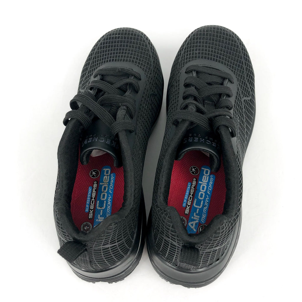Skechers Work Womens Uno Deloney Shoes Size 5.5 Black Comp Toe NMT SR EH NIB
