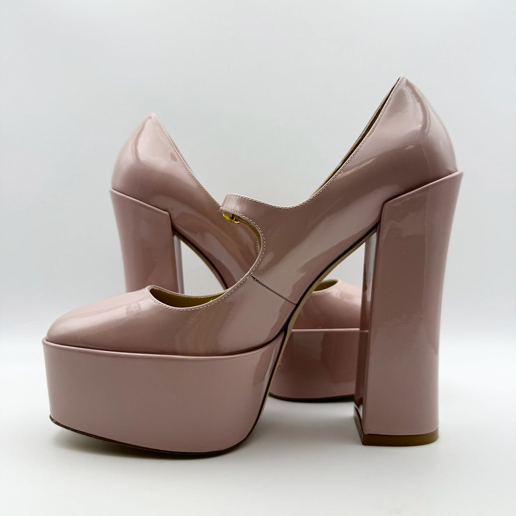 Stuart Weitzman Womens Skyhigh 145 Mary Jane Platform Pump US 9.5 Pink NWOB