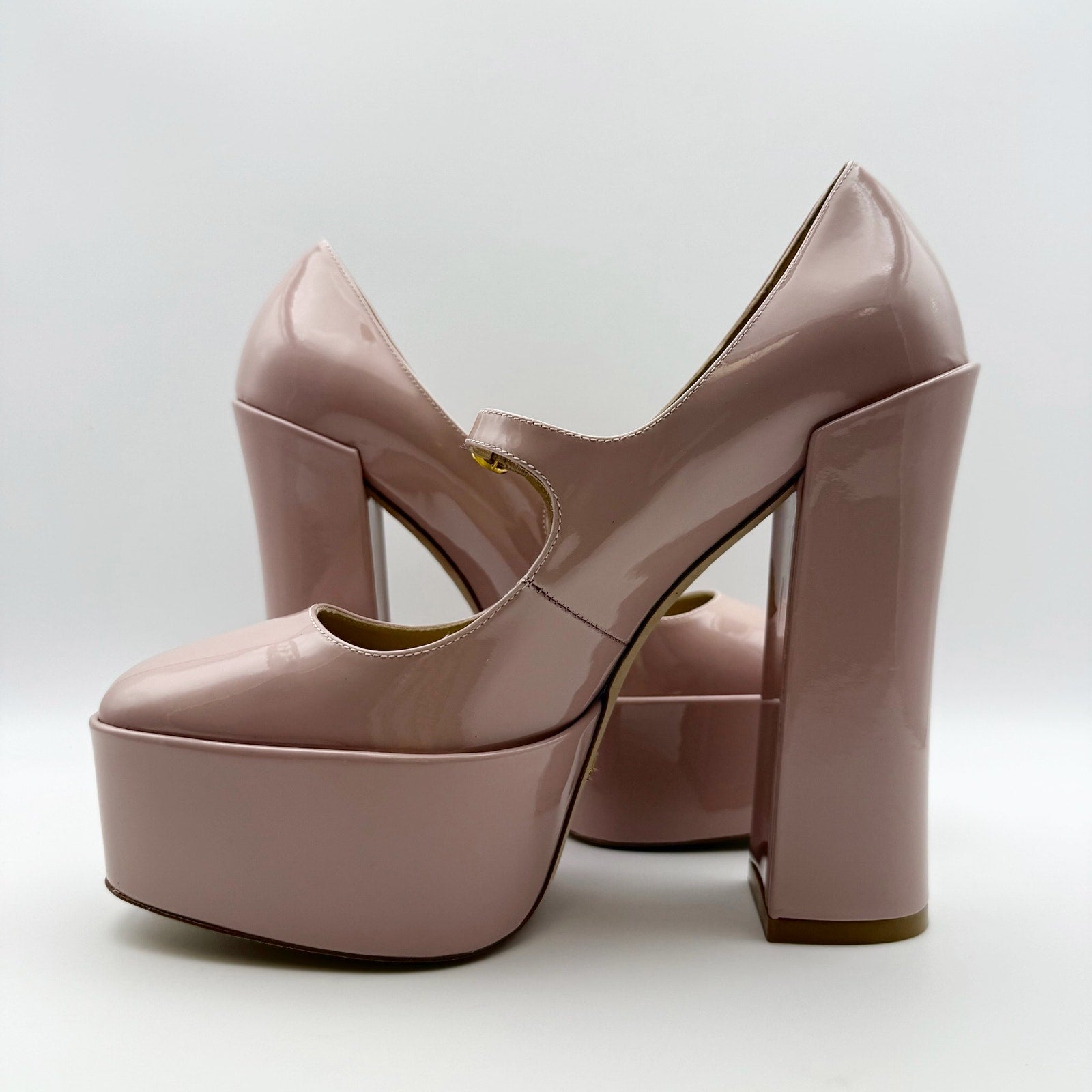 Stuart Weitzman Womens Skyhigh 145 Mary Jane Platform Pump US 9.5 Pink NWOB