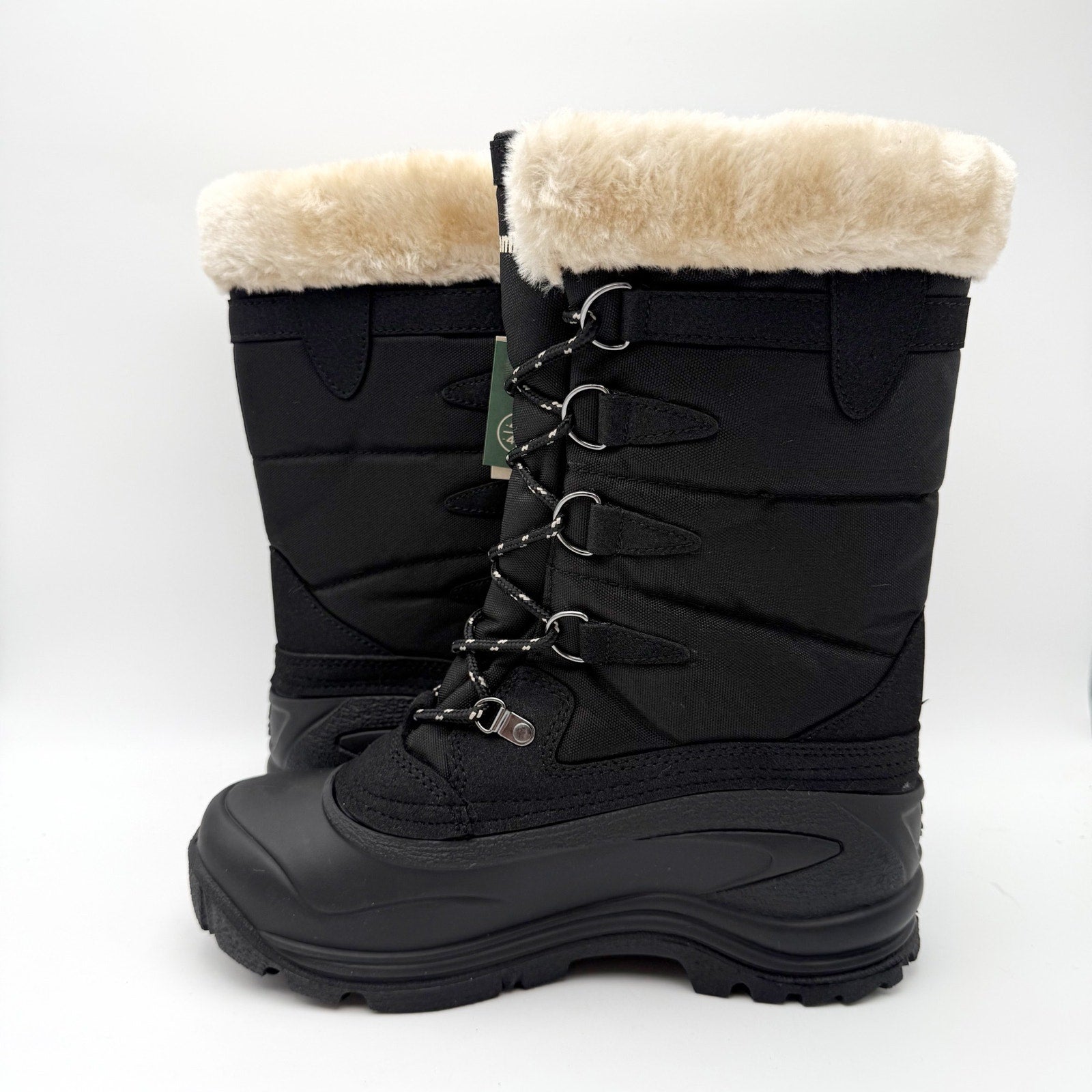 Kamik Womens Shellback Snow Boots US 8 EU 39 Black Waterproof NIB