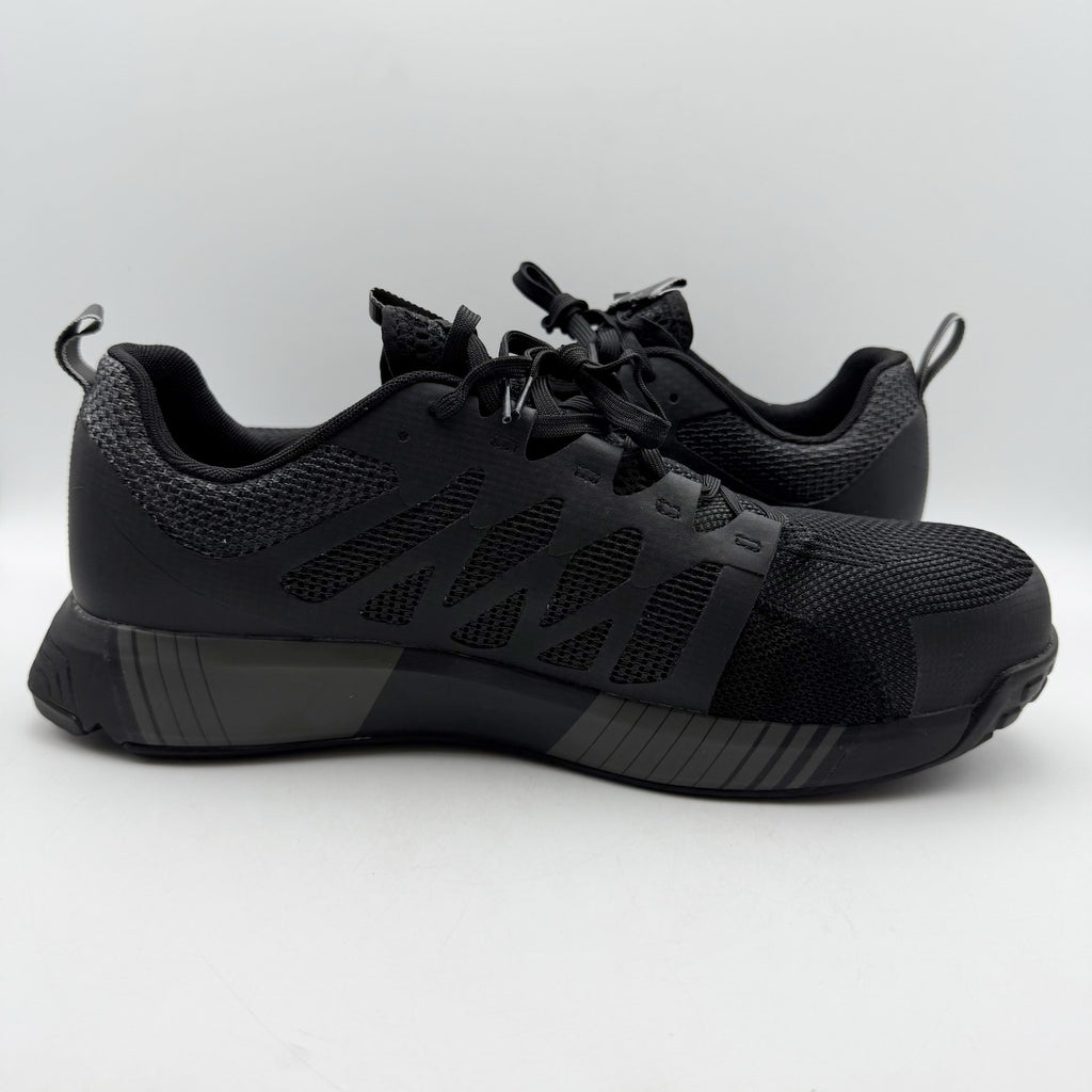 Reebok Work Mens Fusion Flexweave Sneaker 10 Wide Black EH Comp Toe SR NIB