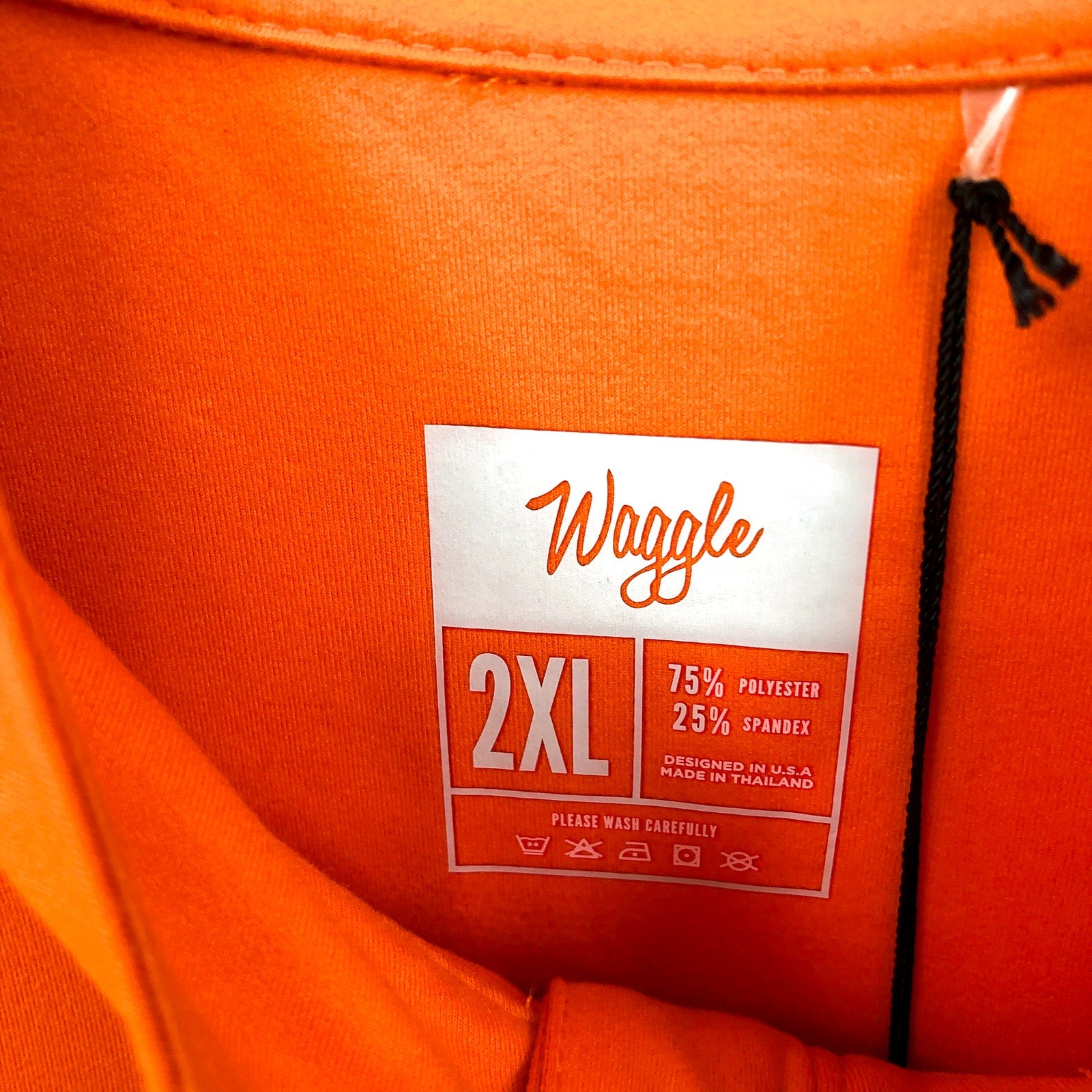 WAGGLE Mens Loosey Goosey Quarter Zip Pullover XXL Orange Long Sleeve Golf NWT