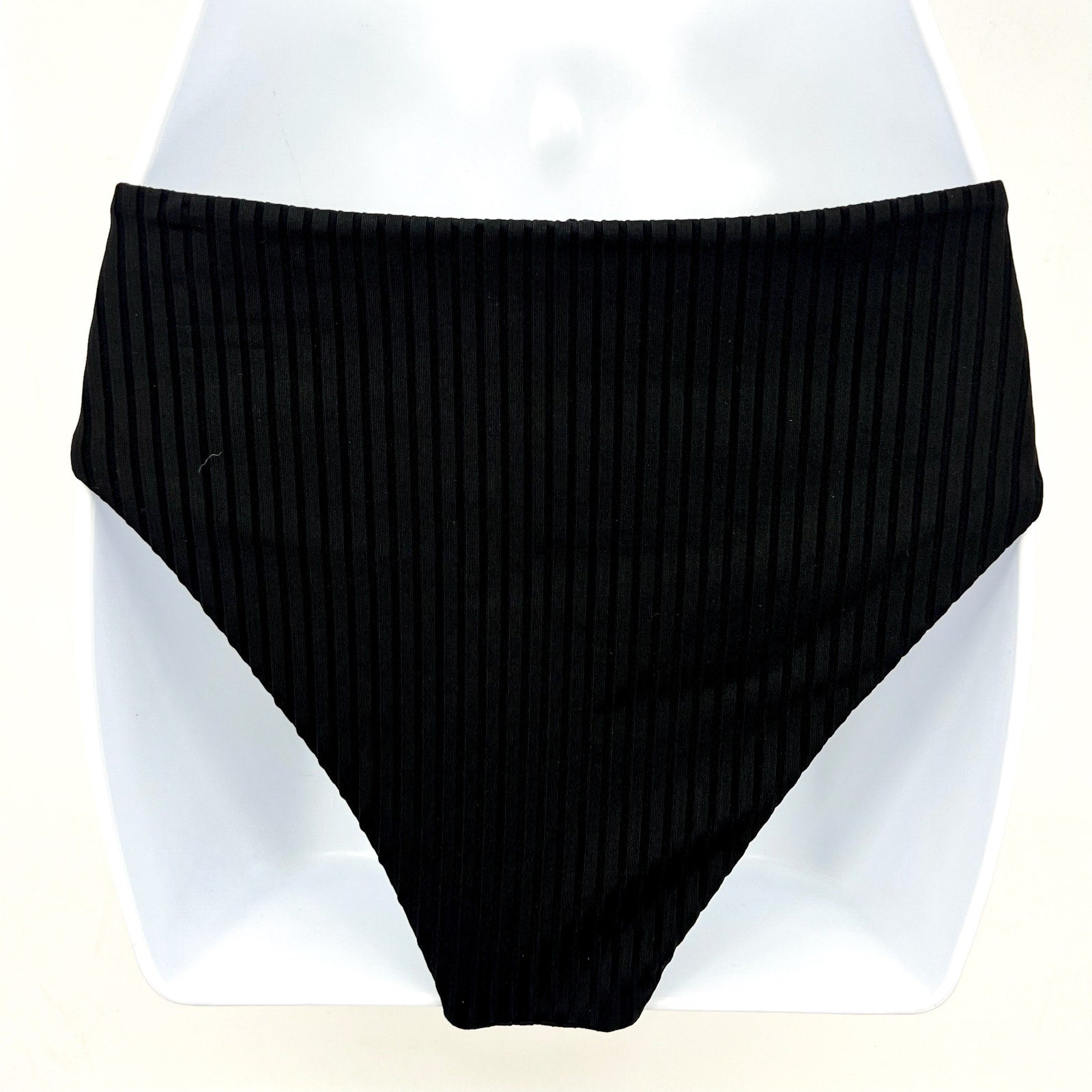L*SPACE Women's Savannah Classic High Waist Bikini Bottoms Small Black NWOT