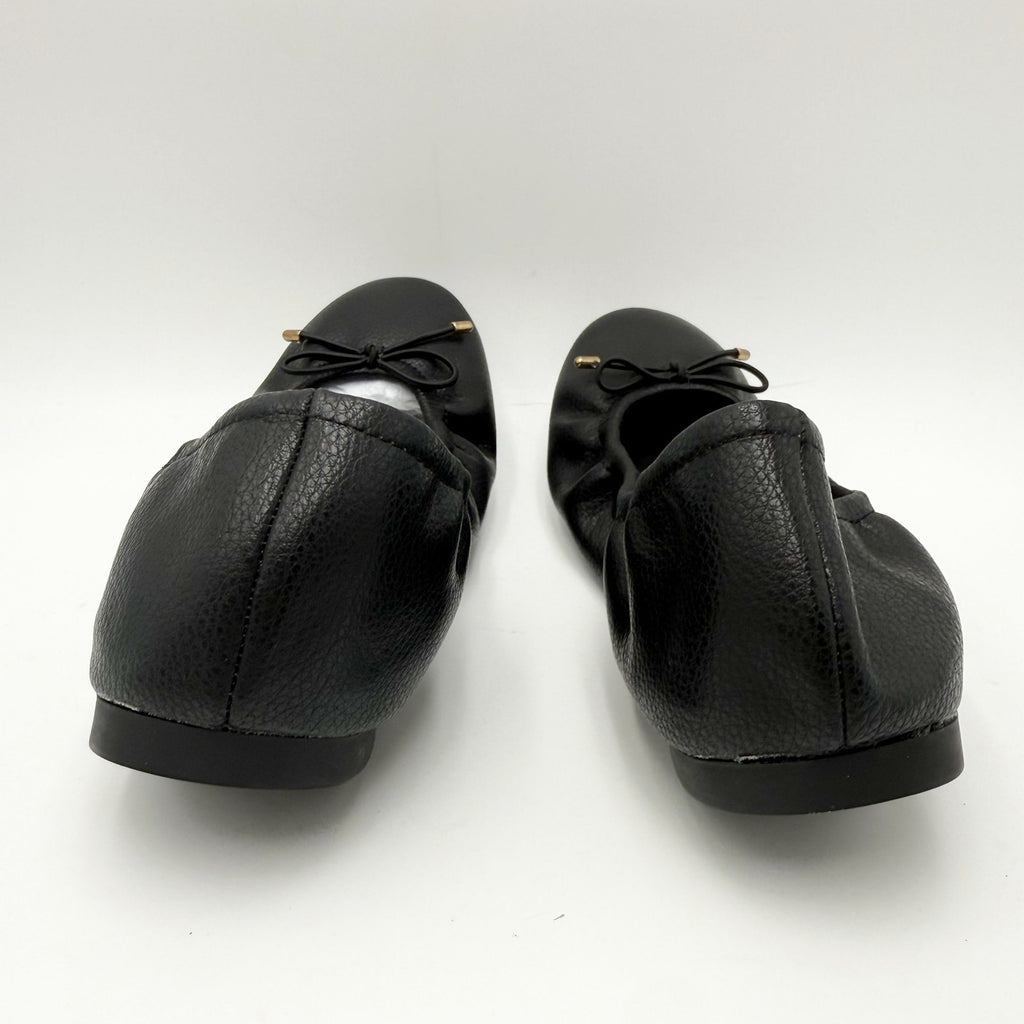 MIA Womens URI Ballet Flats Size 7.5 M Black Leather NWOB