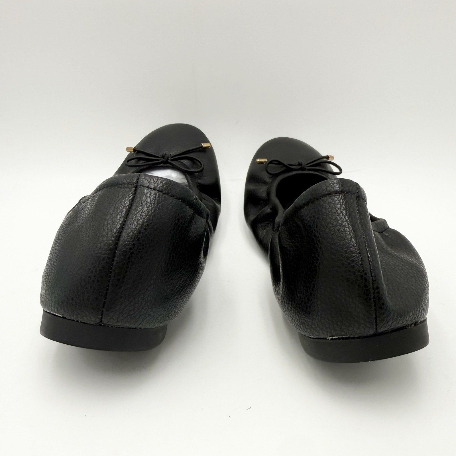 MIA Womens URI Ballet Flats Size 7.5 M Black Leather NWOB
