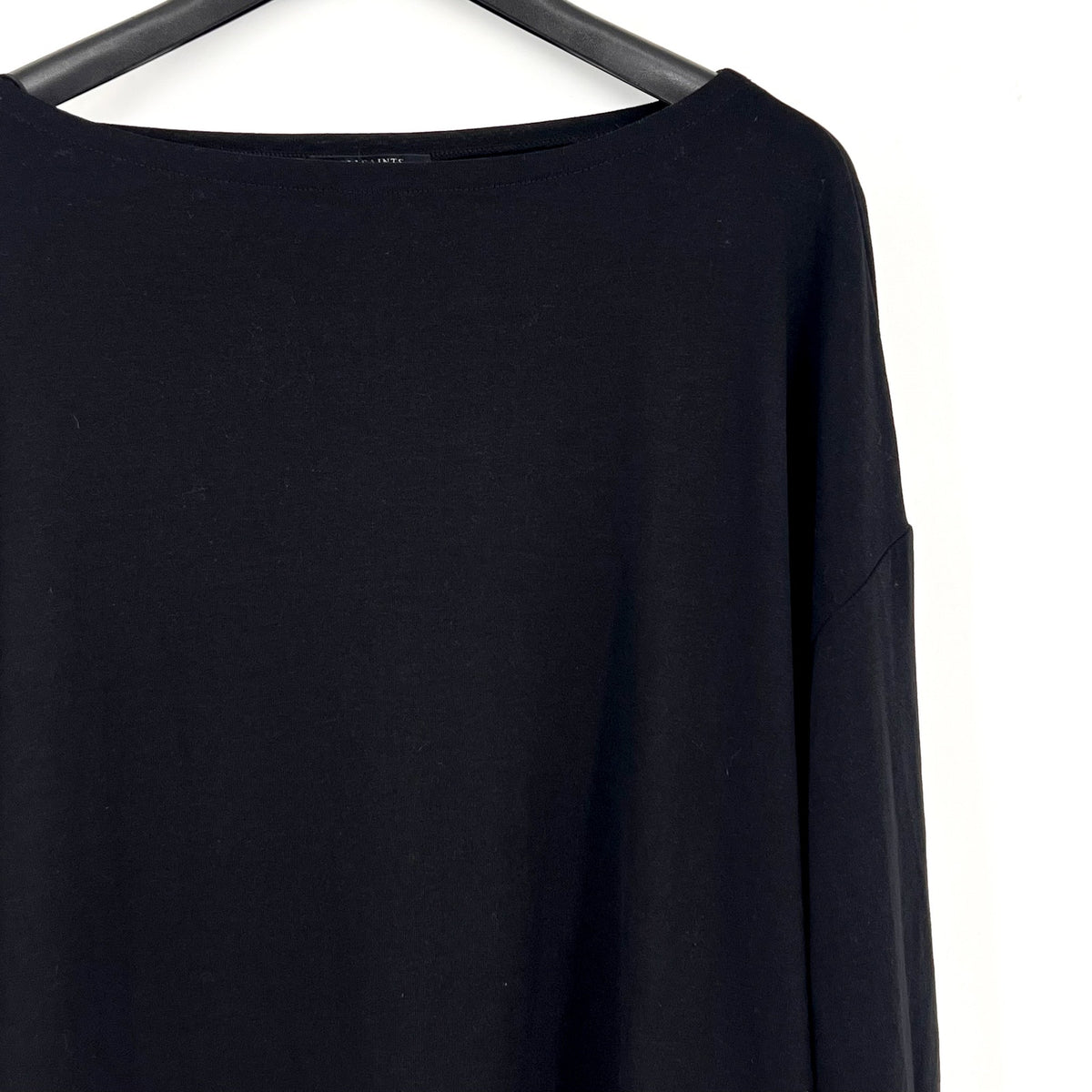 ALLSAINTS Women's Rita Oversized T-Shirt Large Black Long Sleeve NWT