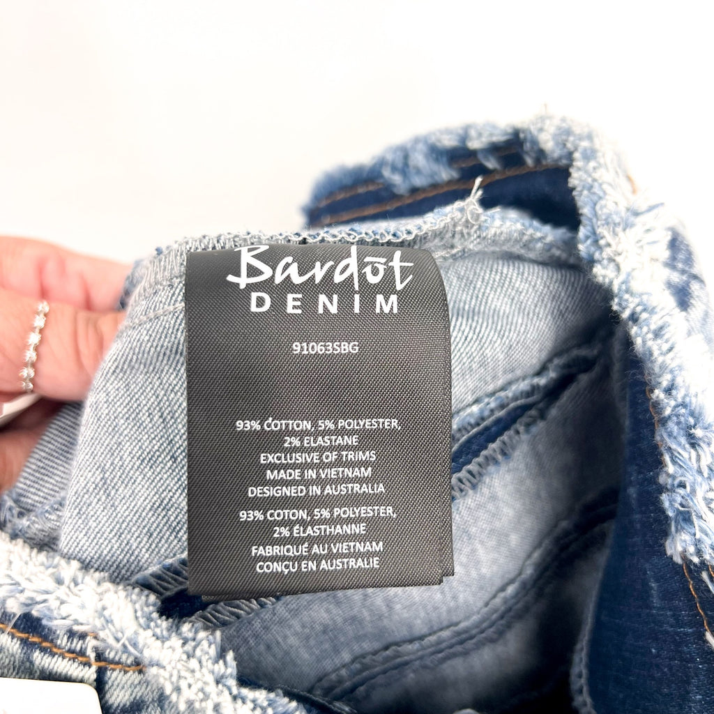 BARDOT Girls Corset Denim Skirt US 18 XXL Blue Acid Wash Cotton NWT