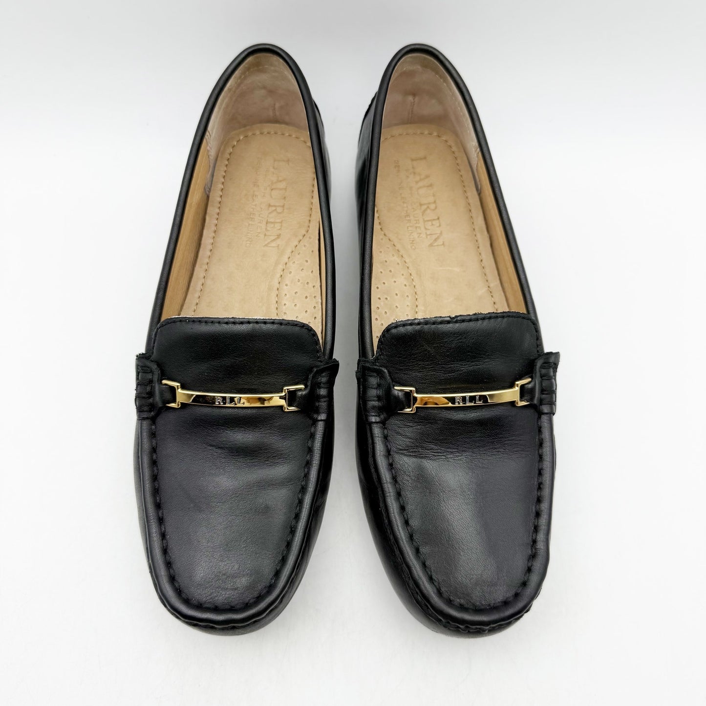 Lauren Ralph Lauren Womens Briony Driving Loafers US 5 Black Leather
