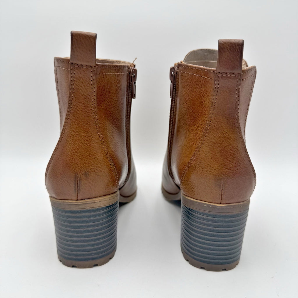 LifeStride Womens Mesa Chelsea Ankle Boots Size 8 M Whiskey Brown NIB