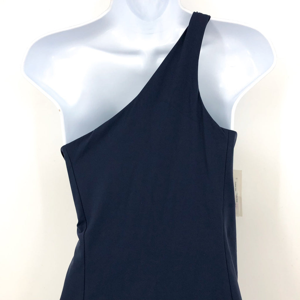 OUTDOOR VOICES Women's One Shoulder Dress Large Dark Sky Blue Tennis Tank NWT