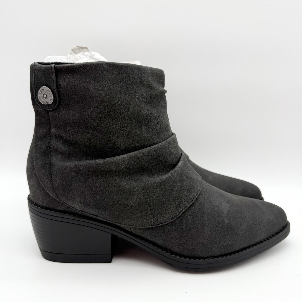 Blowfish Malibu Womens Riley Ankle Bootie US 10 M EU 40.5 Black Vegan Suede NIB