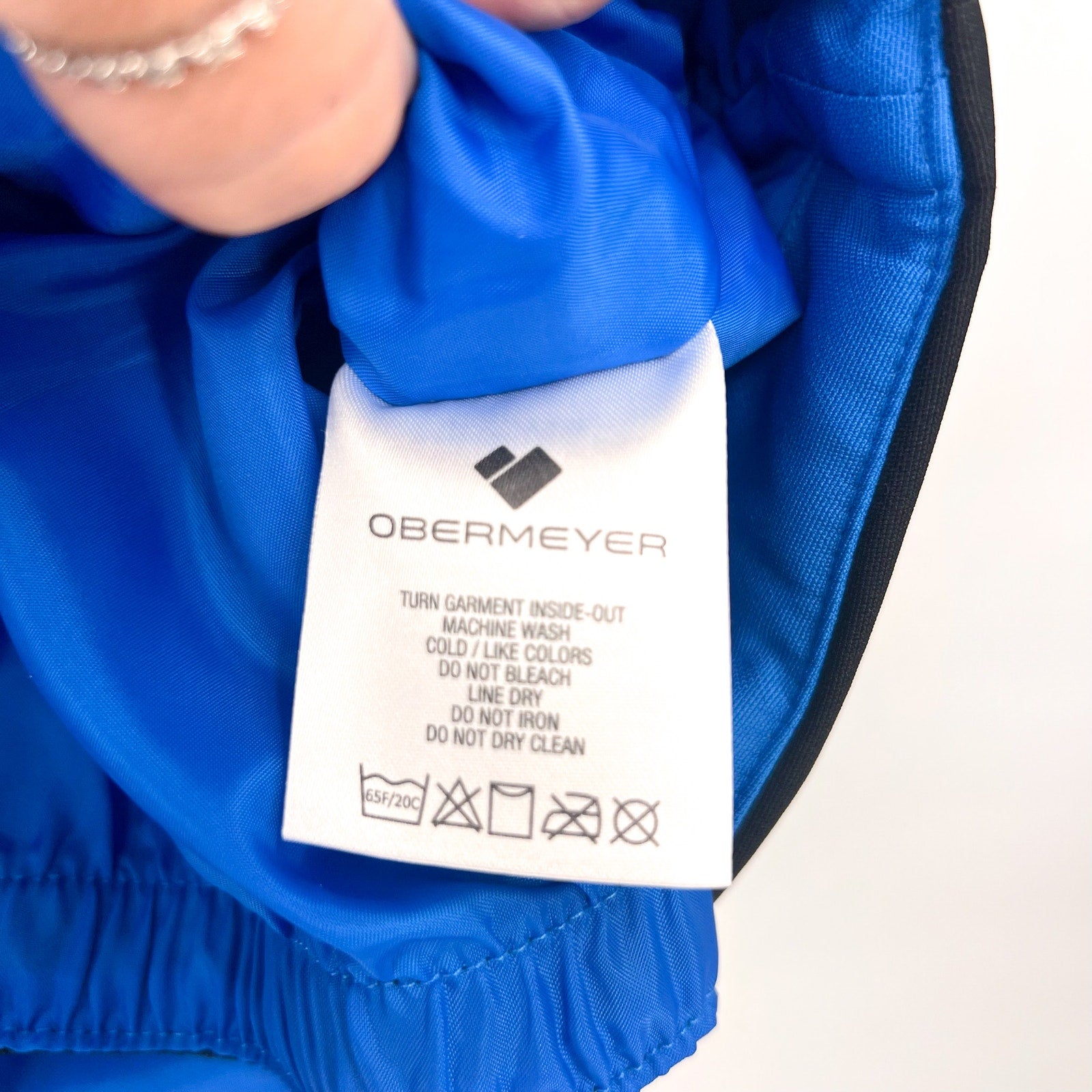 OBERMEYER Youth Boys Fleet Winter Jacket Large (14-16) Blue/Black NWOT