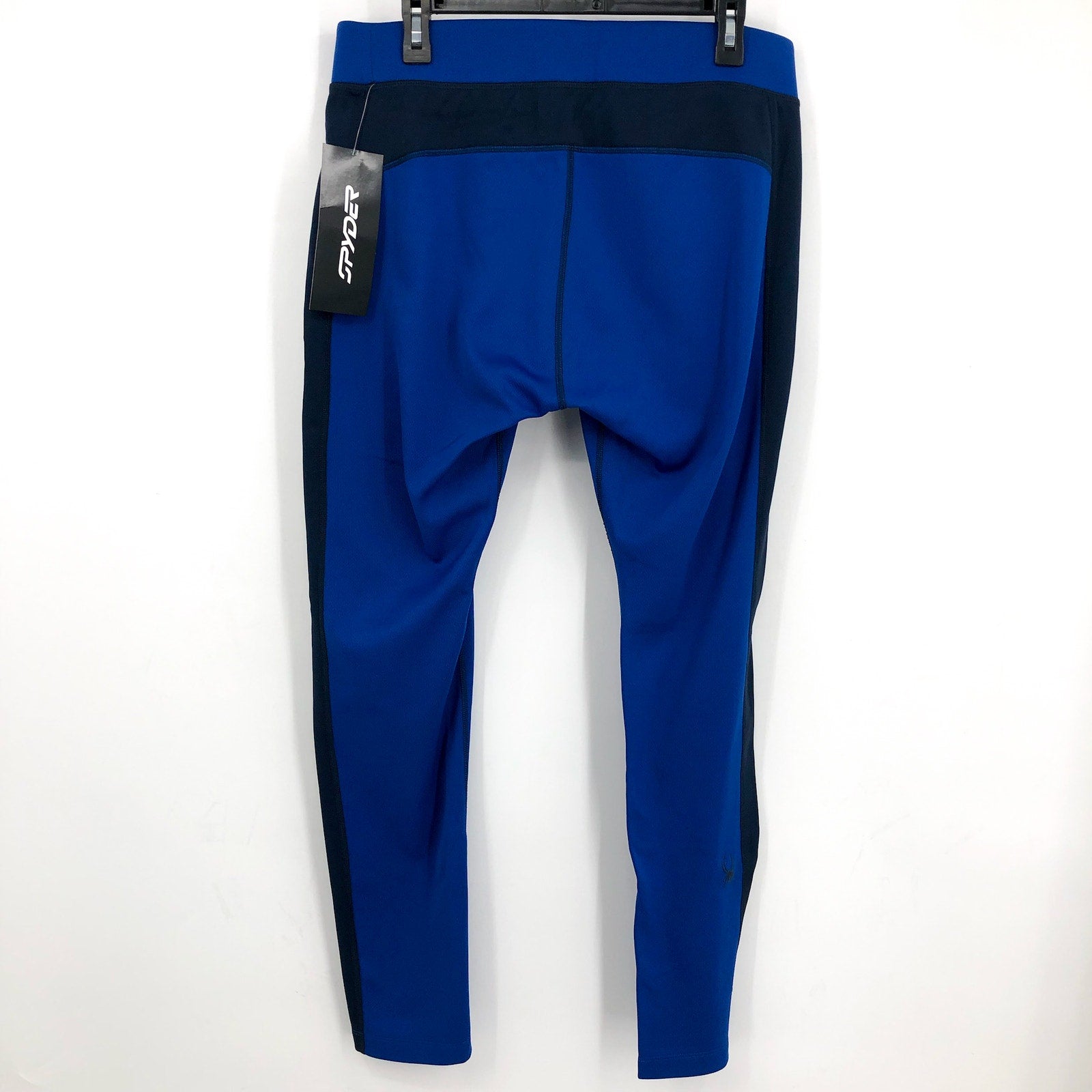 SPYDER Women's Charger Pants Large Electric Blue Base Layer Leggings NWT