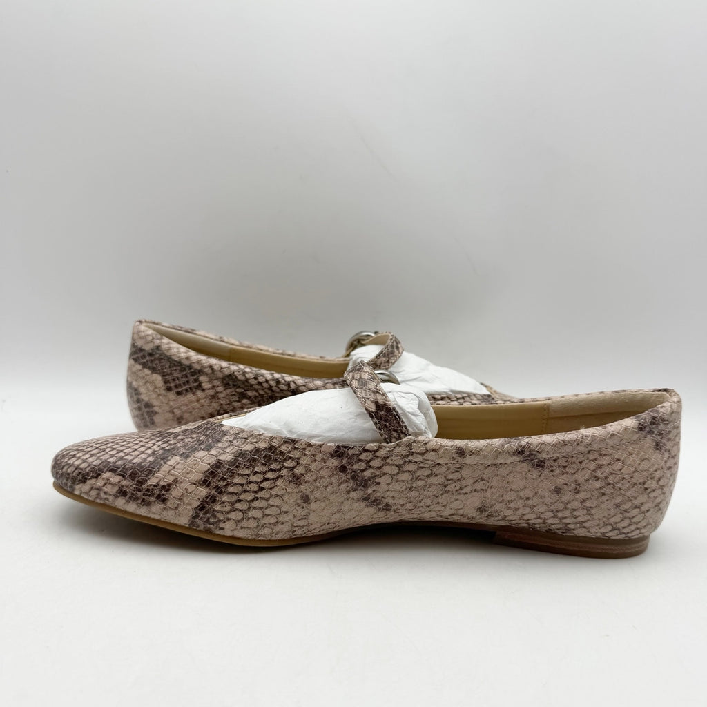 Dolce Vita Womens Anneke Mary Jane Flats US 7 M Sand Snake Embossed NWOB