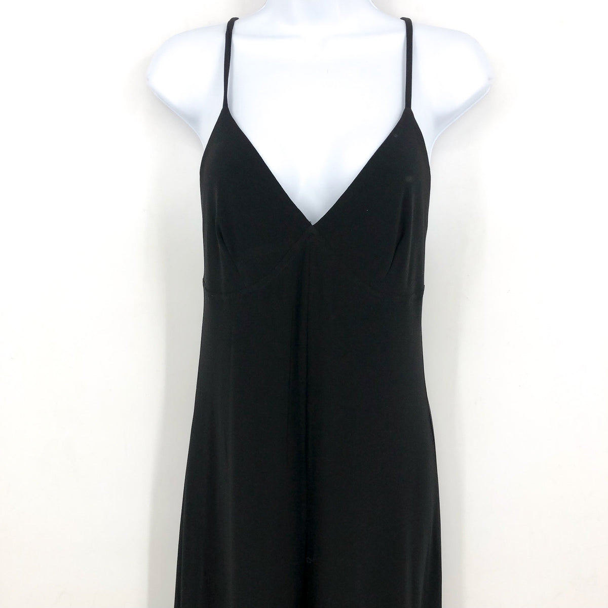 NORMA KAMALI Women's V neck Slip Jumpsuit Medium 38 Black V neckline NWT