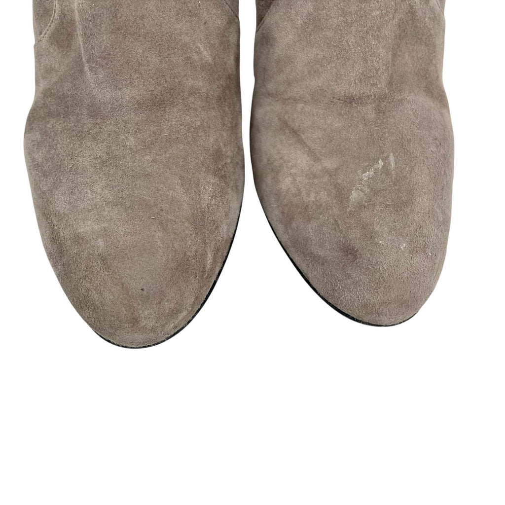 Stuart Weitzman Womens Highland High Heel Over the Knee Boot US 6 Grey Suede GUC