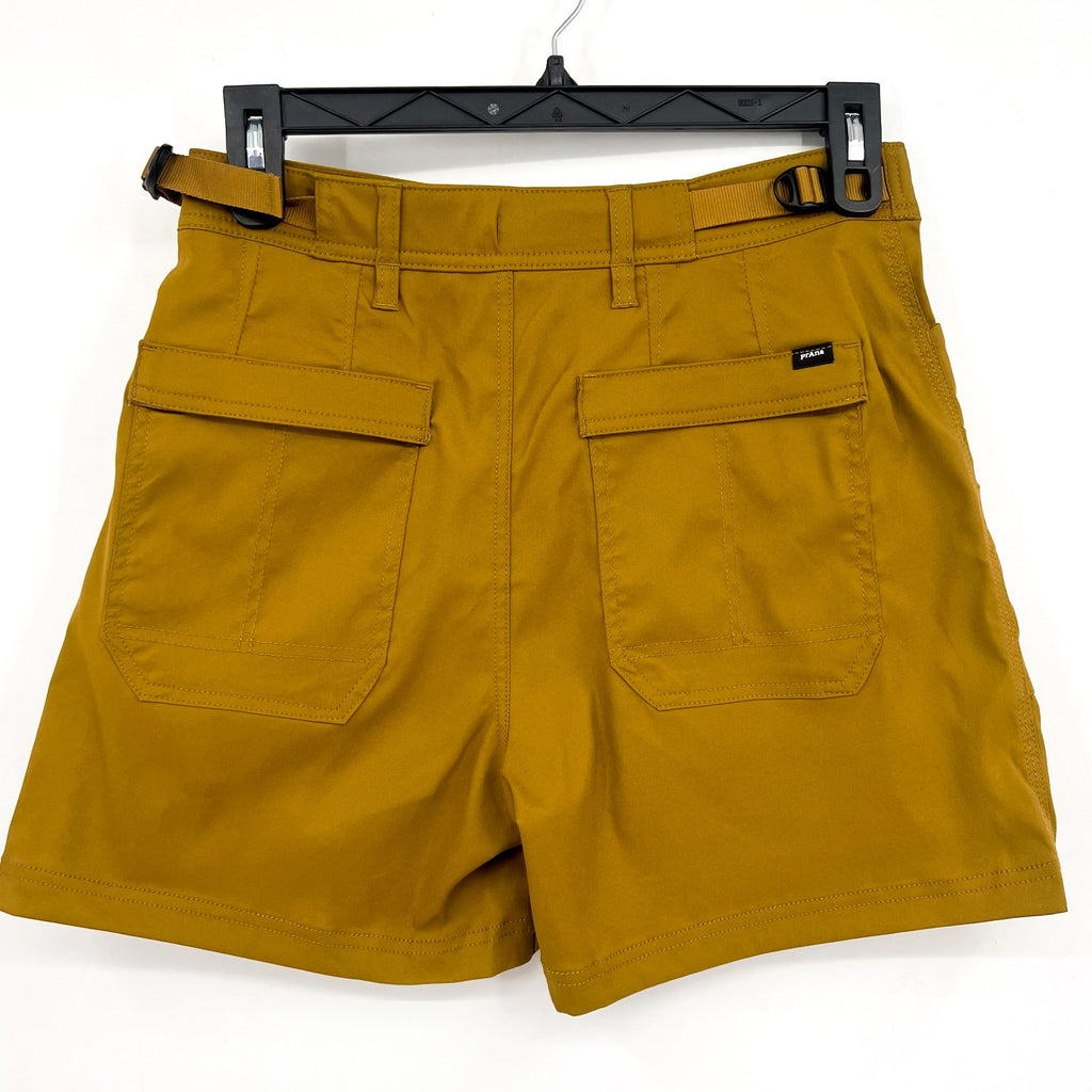 PRANA Women's Stretch Zion Cargo Shorts Size 10 Retro Olive Green 5" Inseam NWT
