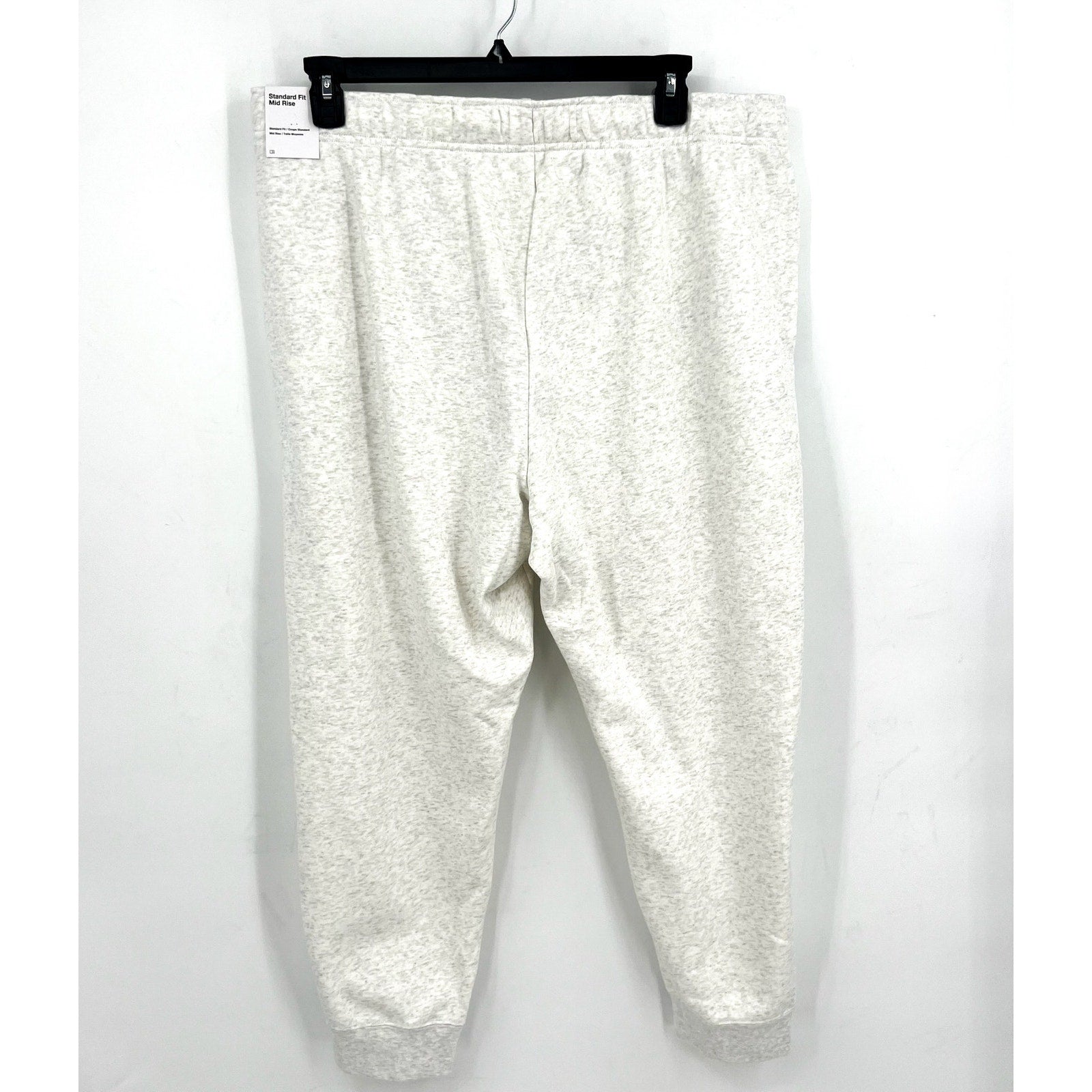 NIKE Womens Club Fleece Mid Rise Joggers 1X Light Grey Sweatpants NWT