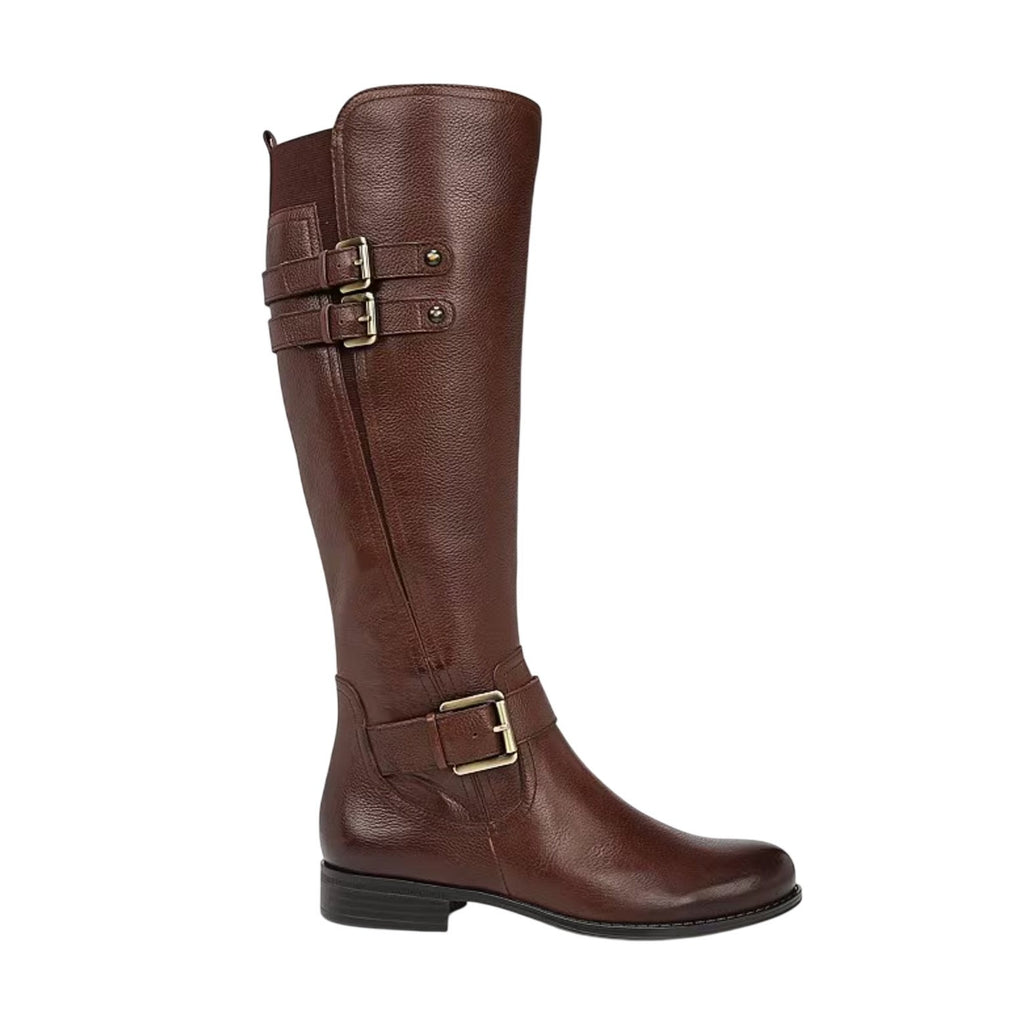 Naturalizer Womens Jessie Knee High Riding Boots Size 7 EU 37 Cinnamon Brown NIB