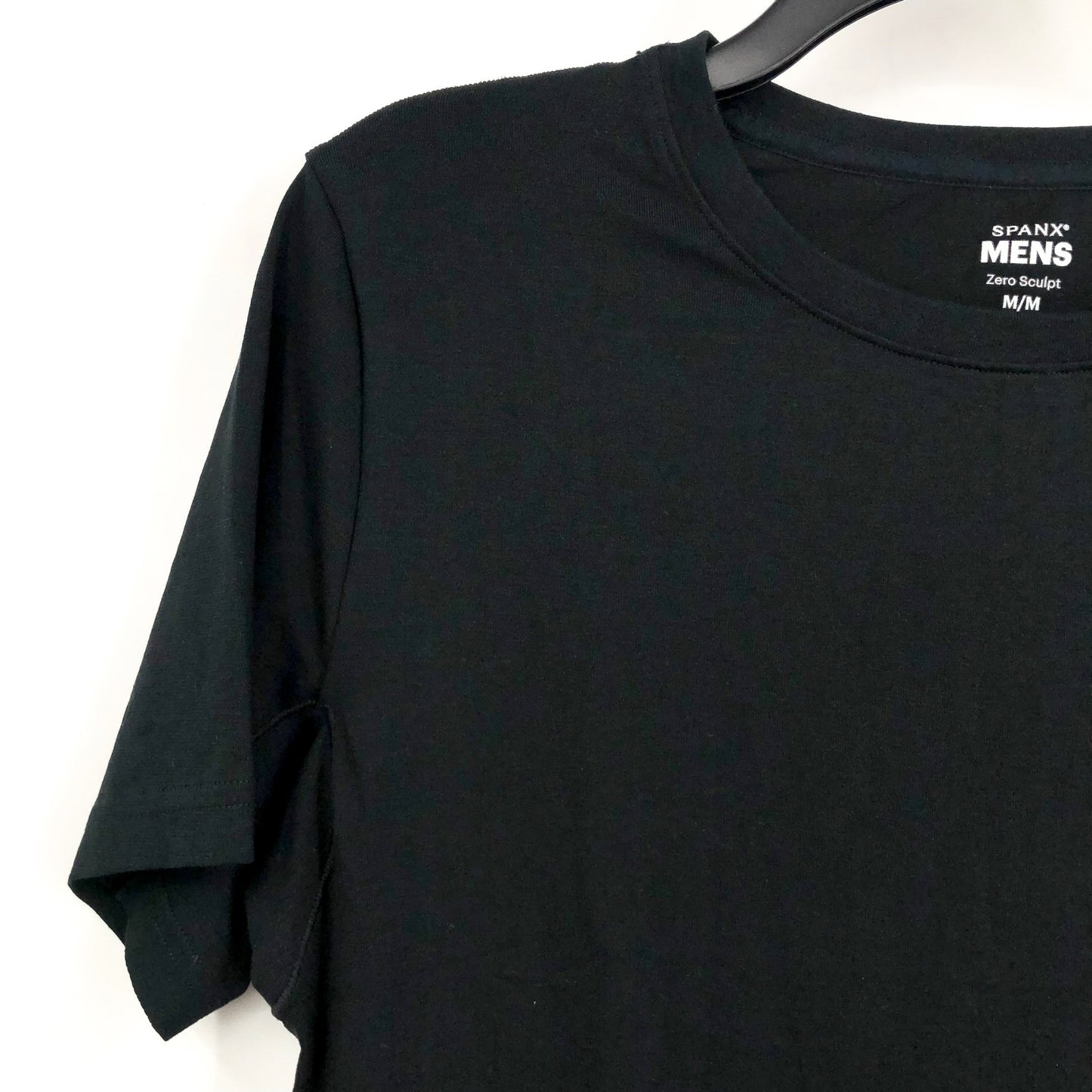 SPANX Mens Zero Sculpt Crewneck T-shirt Medium Classic Black Cotton & Modal NWT