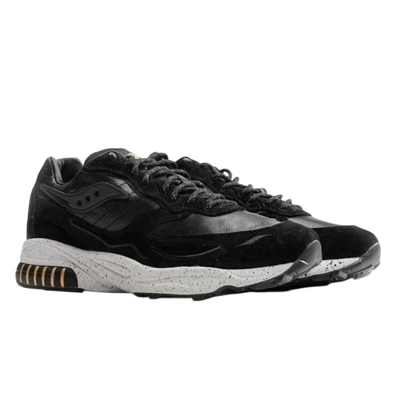 Saucony Mens 3D Grid Hurricane Sneakers US 8 EU 41 Black Suede Athletic NIB