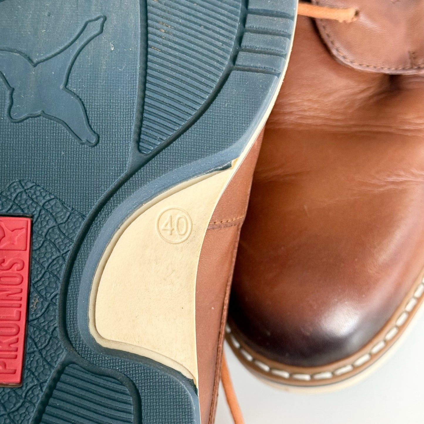 PIKOLINOS Mens Avila Oxford Dress Boots EU 40 US 7.5 Brown Calfskin Leather EUC