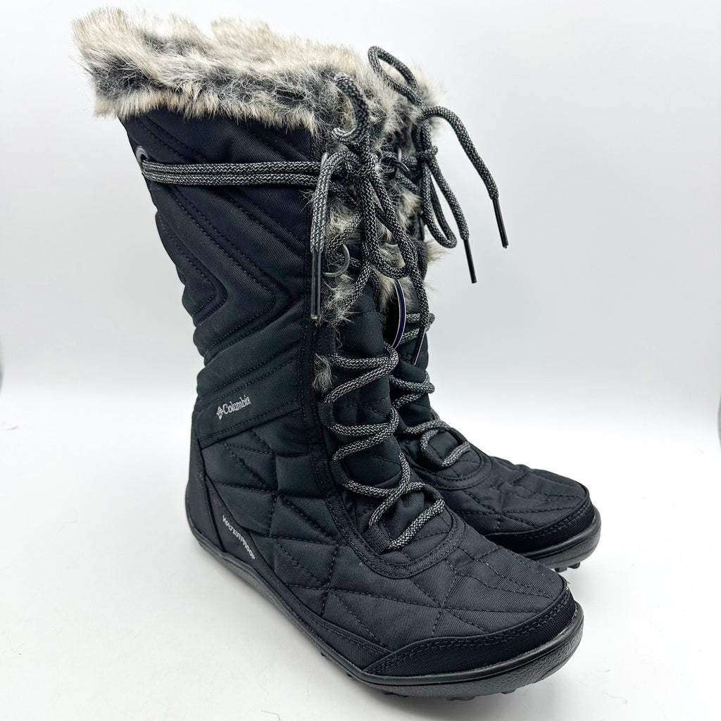 COLUMBIA Womens Minx Mid III Snow Boots Size 5 EU 36 Black Waterproof NWT