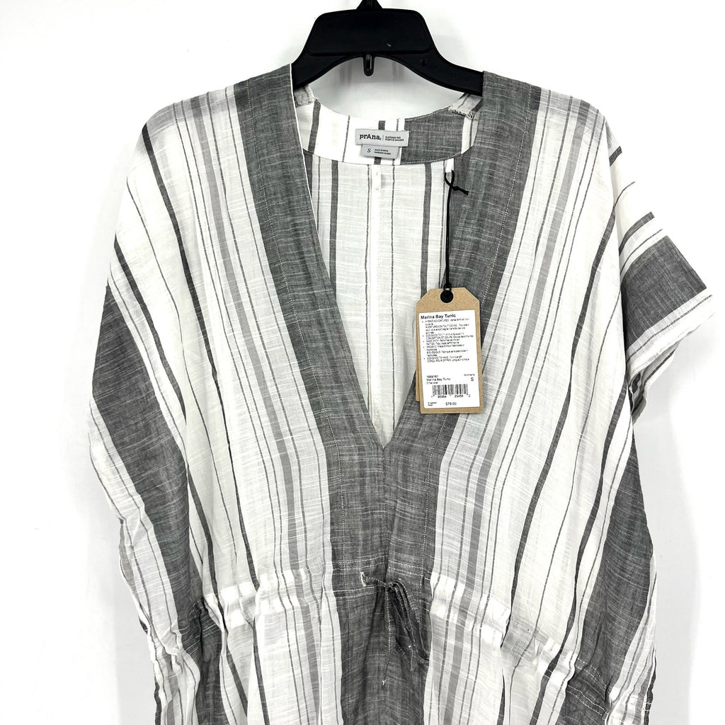 PRANA Women's Marina Bay Tunic Cover Up Small Charcoal Gray Cotton Dress NWT